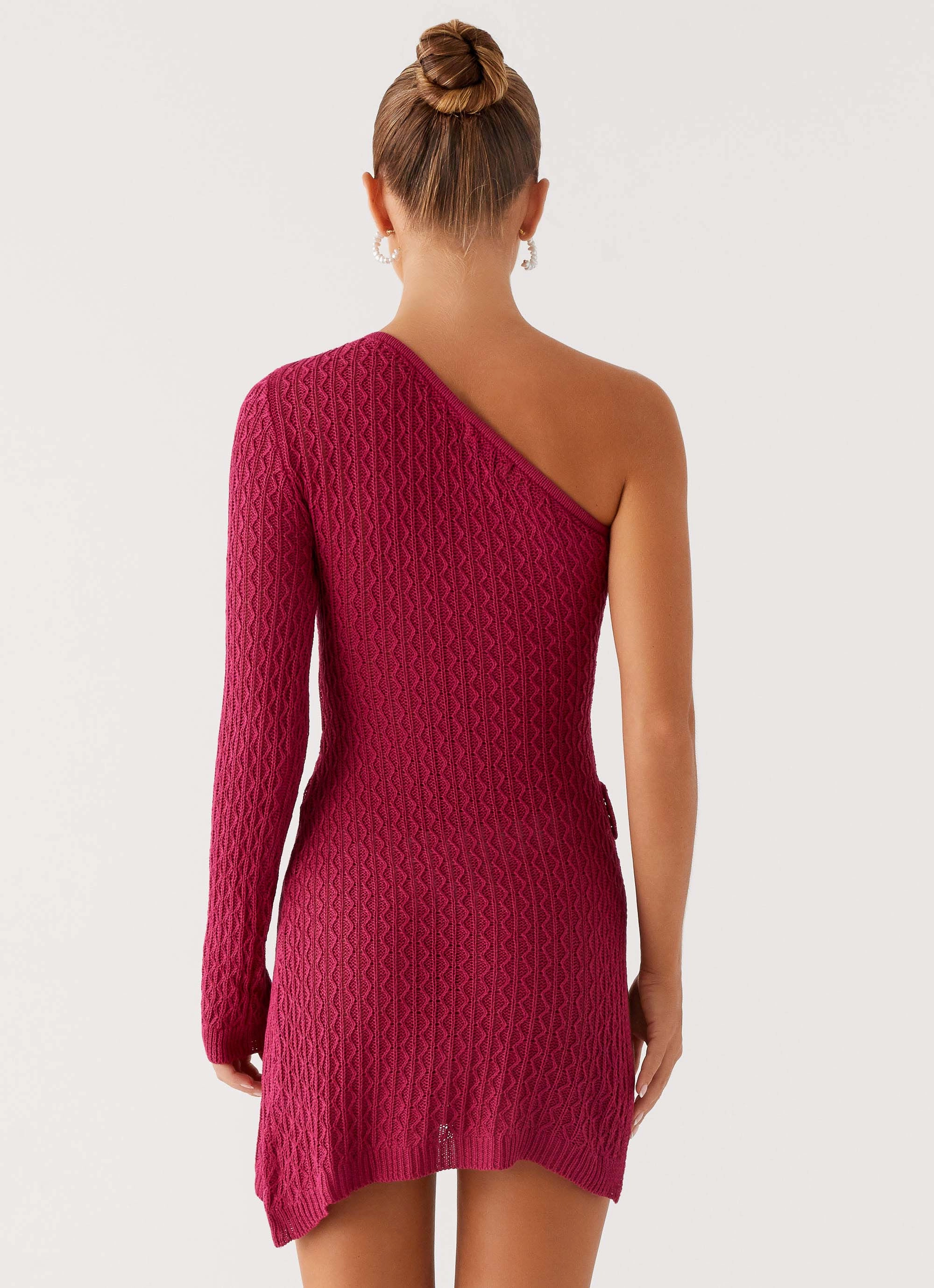Sculpted Fit Medda Knit Mini Dress - Hot Pink