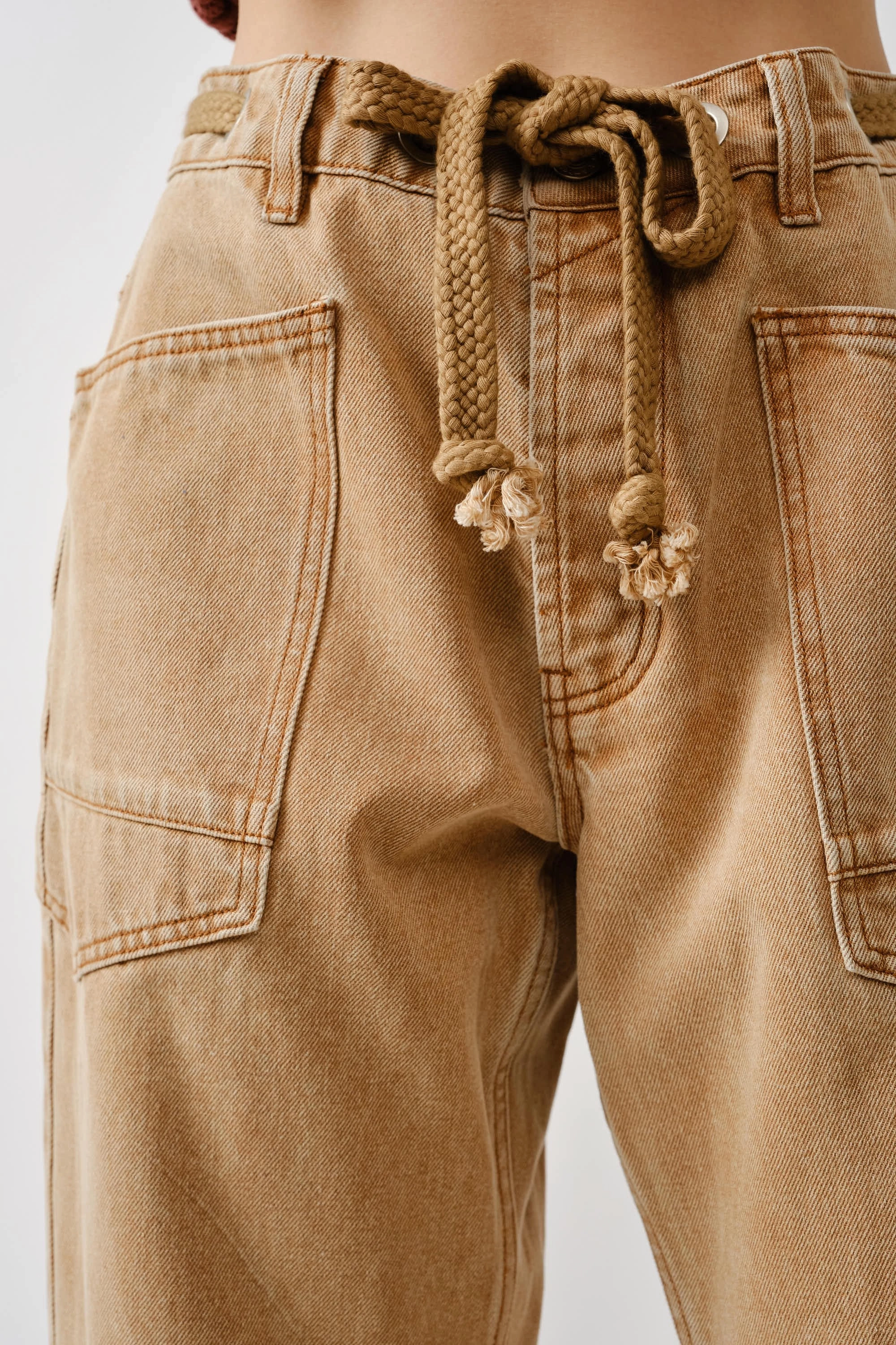 Barrel Denim Pants - Rust Casual Design