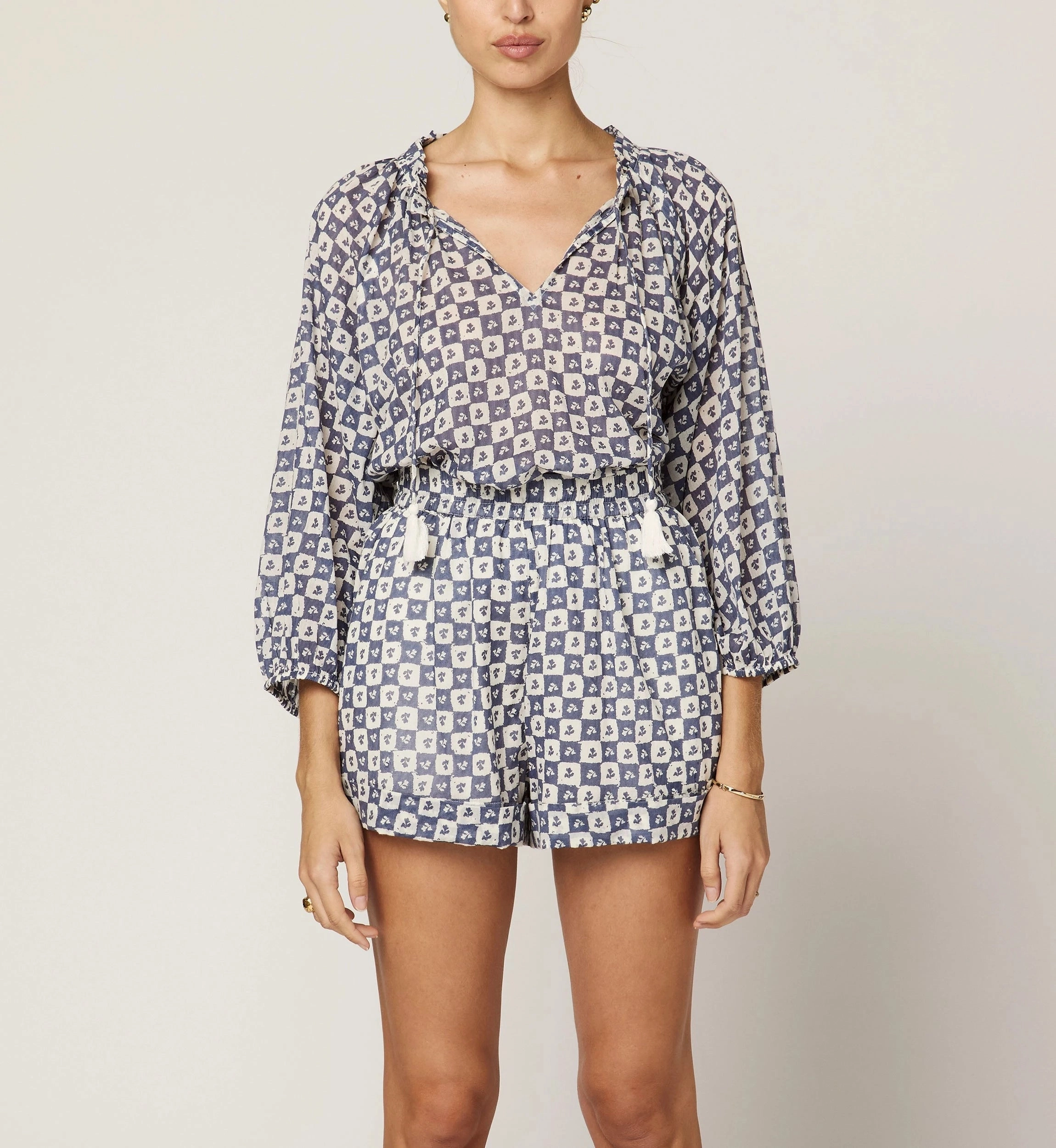 Erica Blouse | Piazze Check FrictionResistantEdges