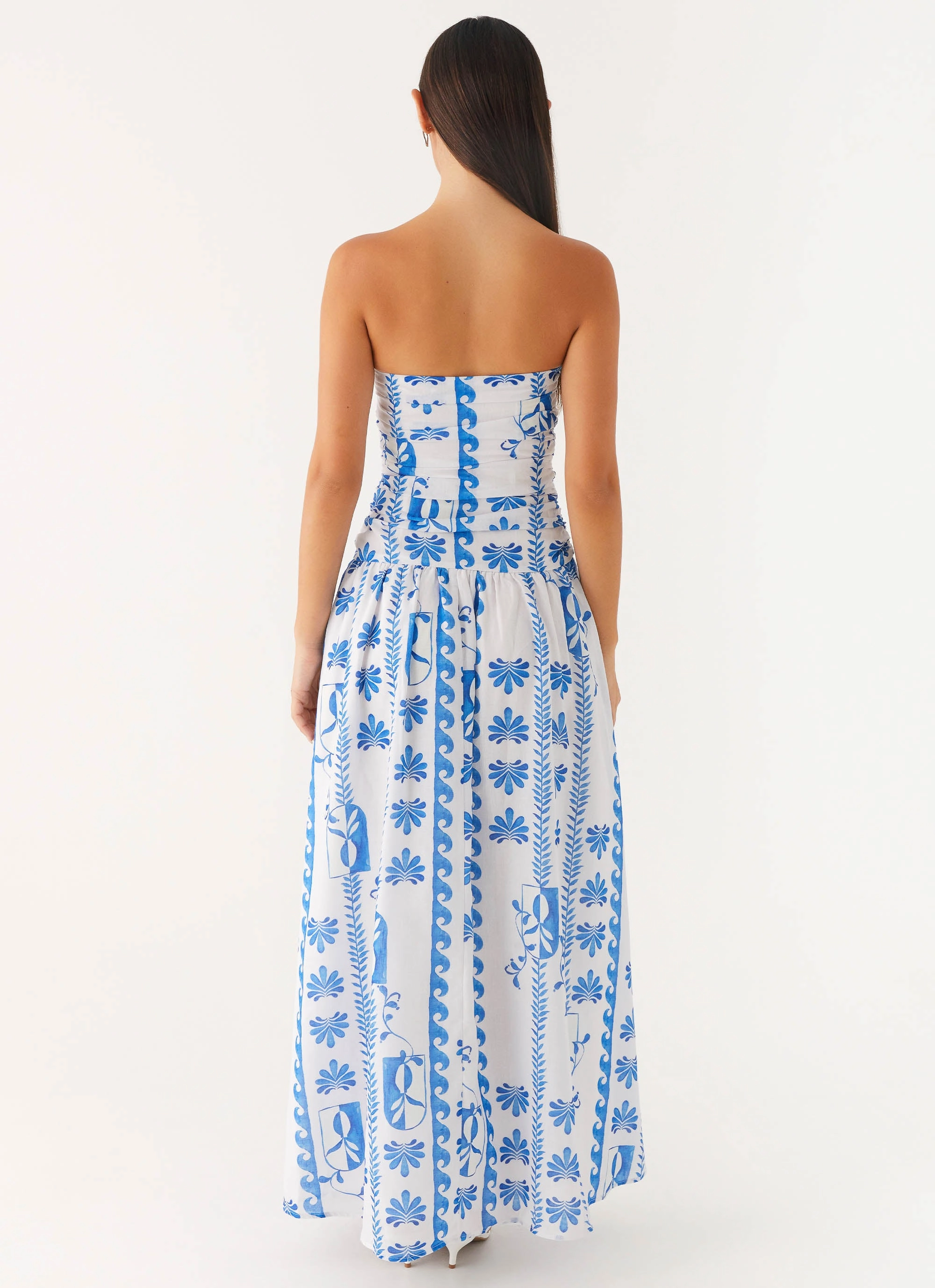 Carmel Maxi Dress - Floral Wave Style Blend