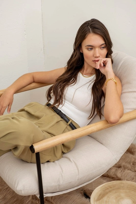 HighDensity Knit Thermal Regulation Fabric Fiona Washed Seamless Crop Top