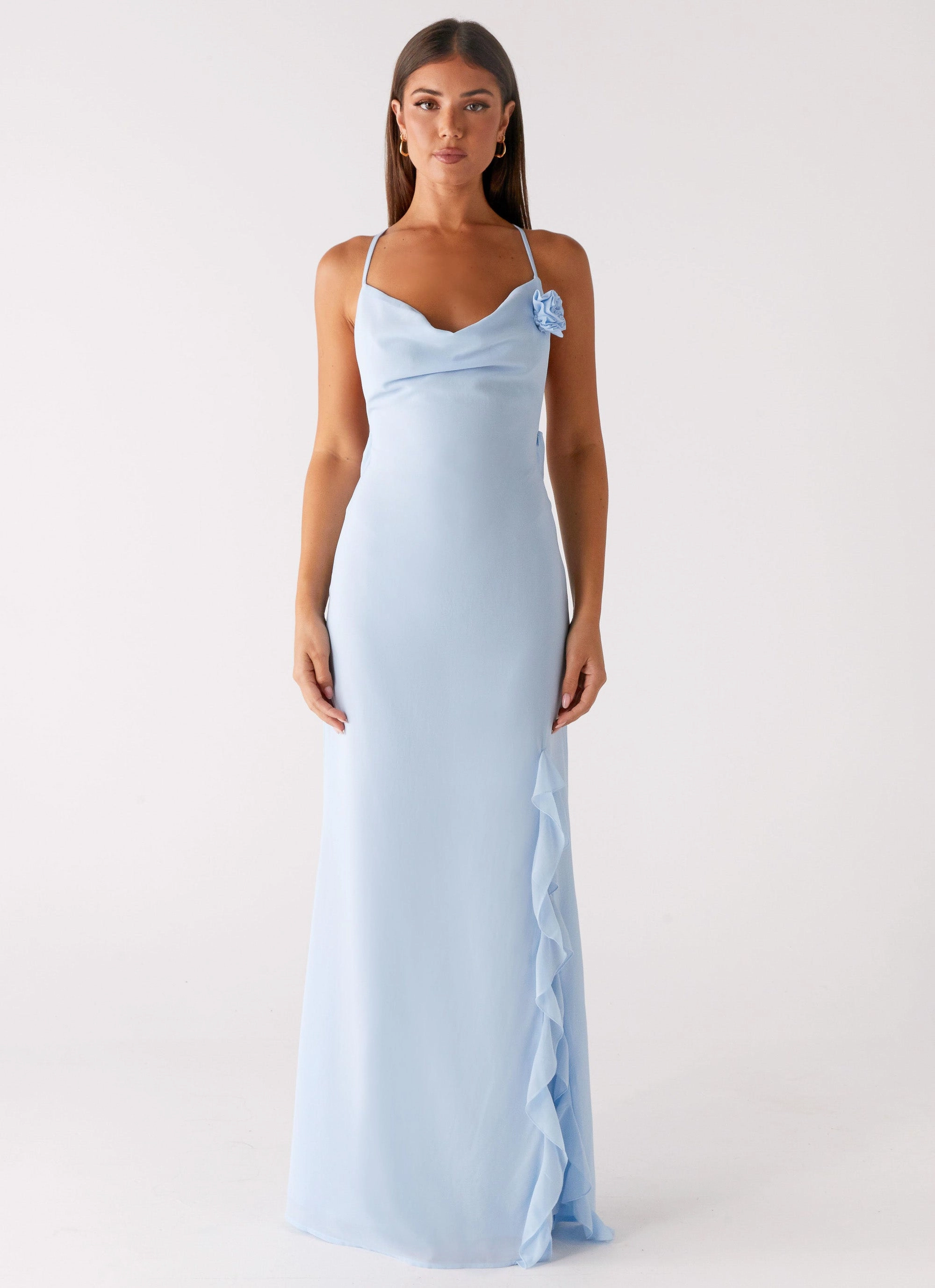 Thick Jacket First Class Maxi Dress - Blue