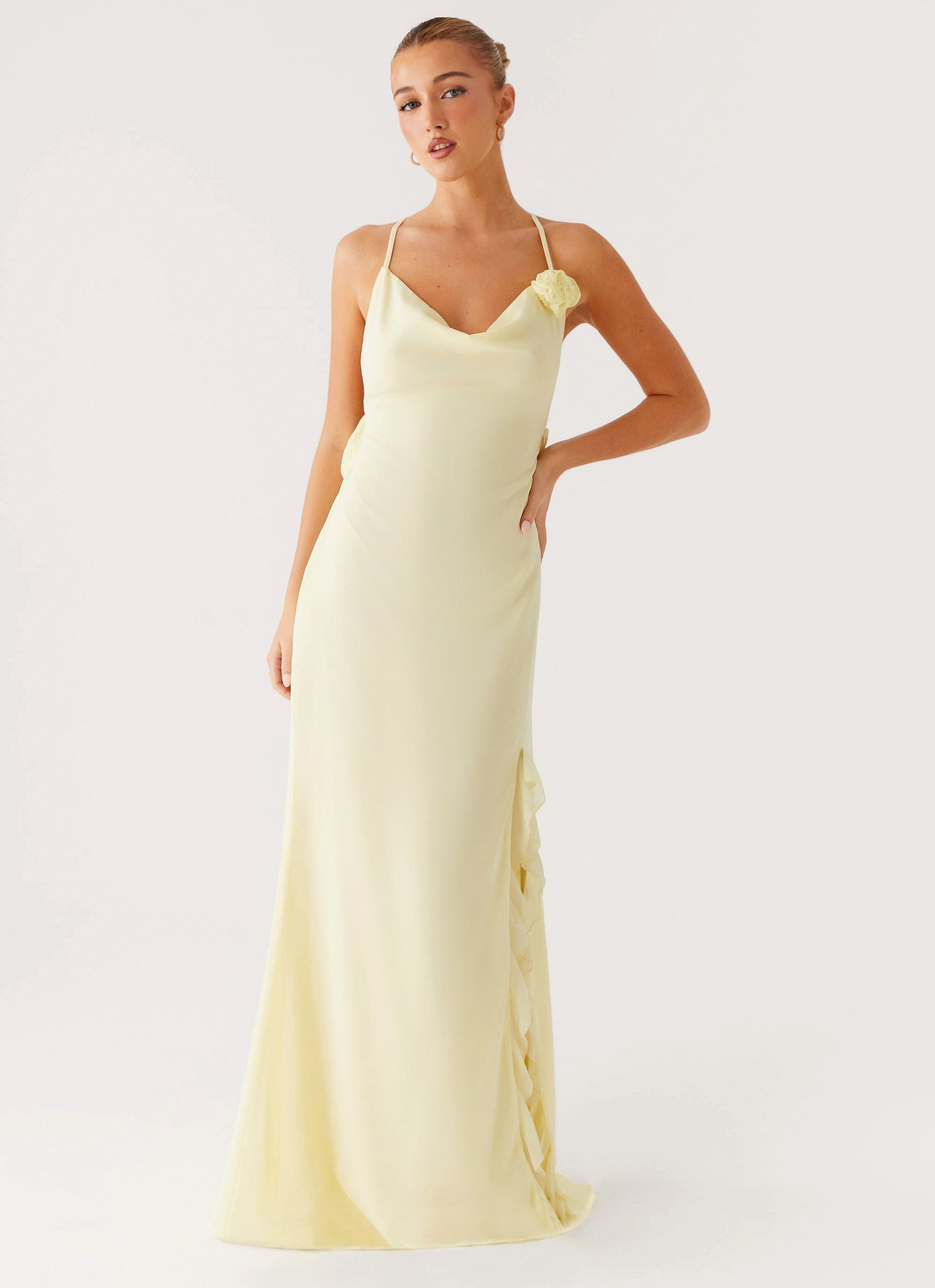 Sustainable-Lining First Class Maxi Dress - Yellow