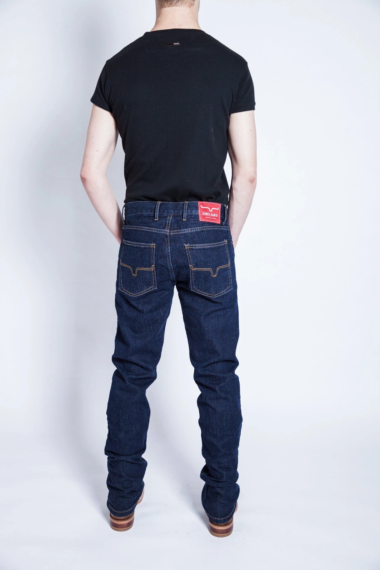 Non Irritating Inner Lining Kimes Ranch Mens Wayne Jeans Blue Cotton Blend Slim Fit