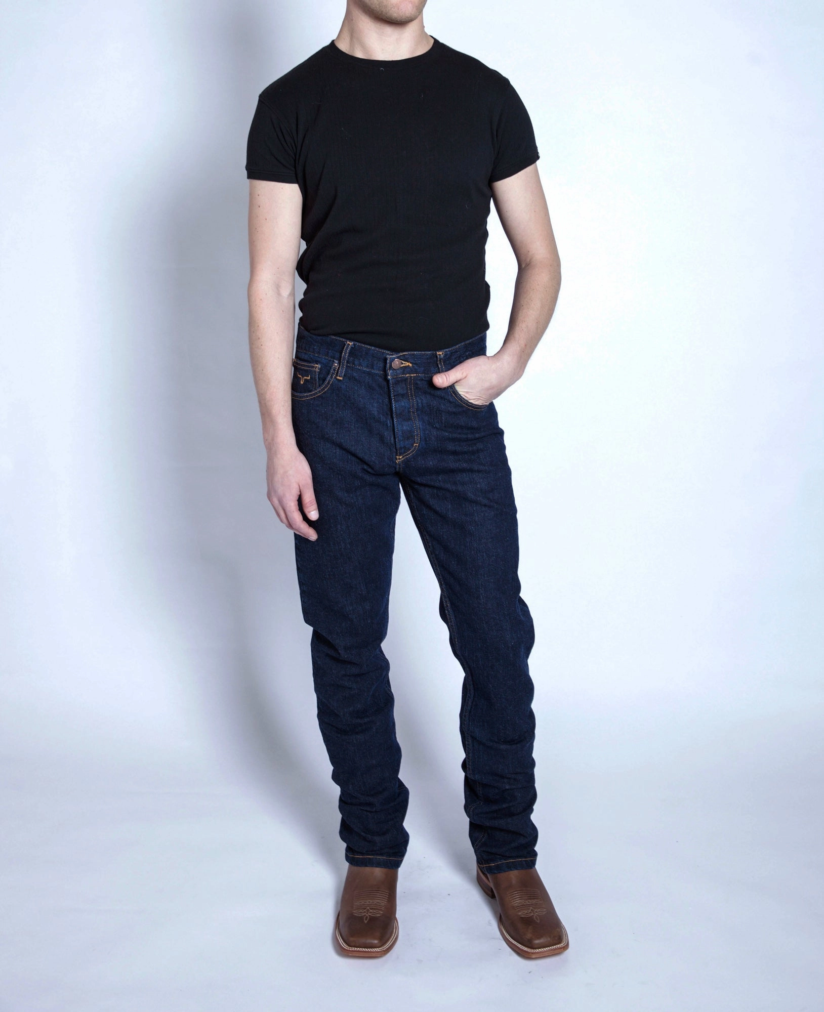 Flexible Match Breathable Lining System Kimes Ranch Mens Wayne Jeans Blue Cotton Blend Slim Fit