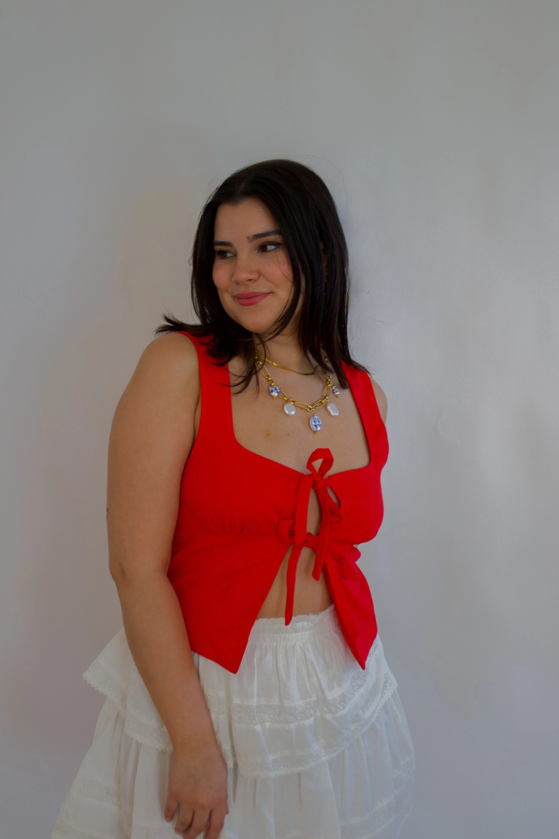 Anti Static Weave Technology Non Restrictive Mobility Carolina Top - Cherry