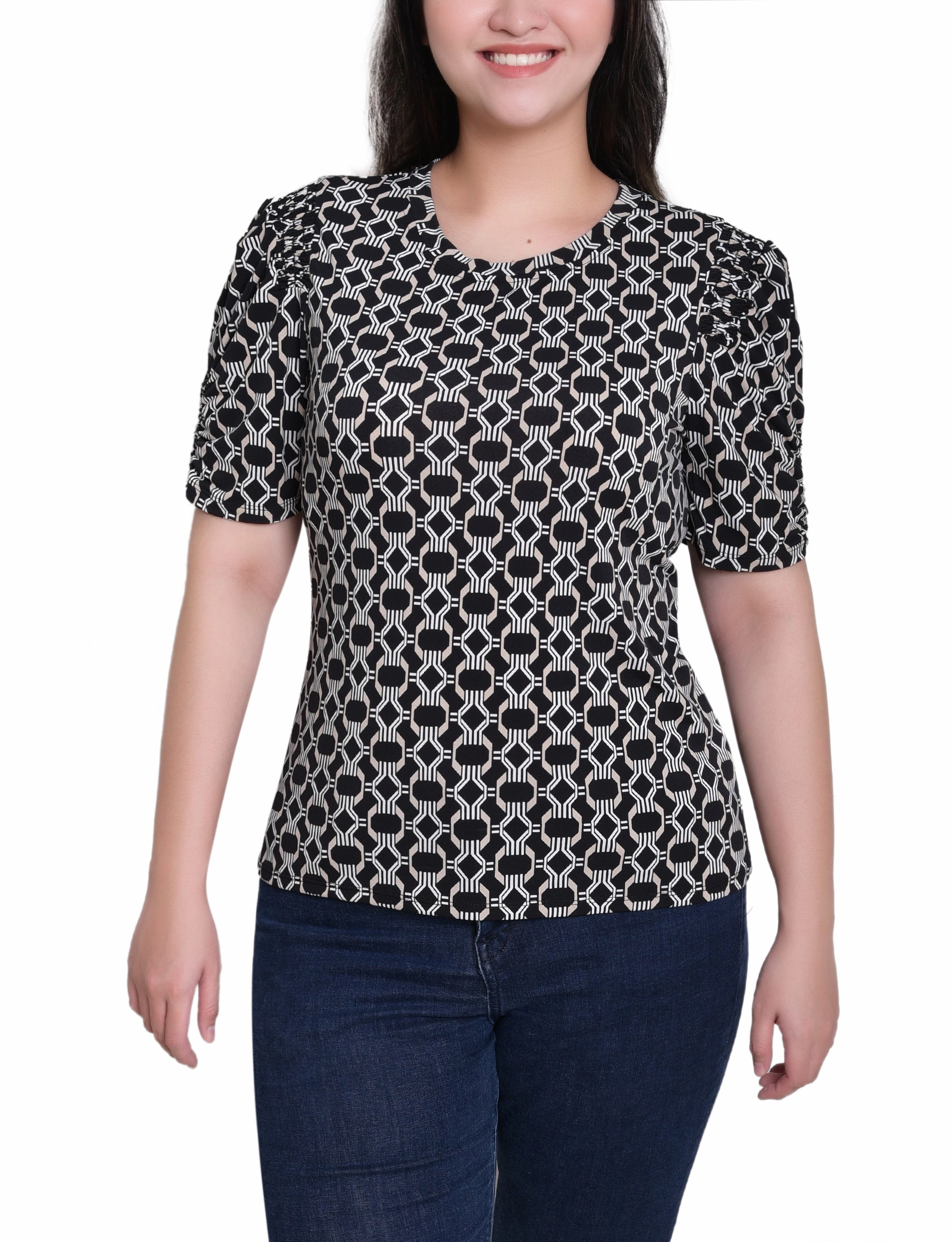 Short Sleeve Scoop Neck Top Eco Friendly Material Ethical production