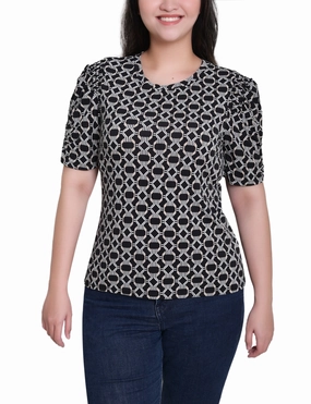 Short Sleeve Scoop Neck Top Eco Friendly Material Ethical production