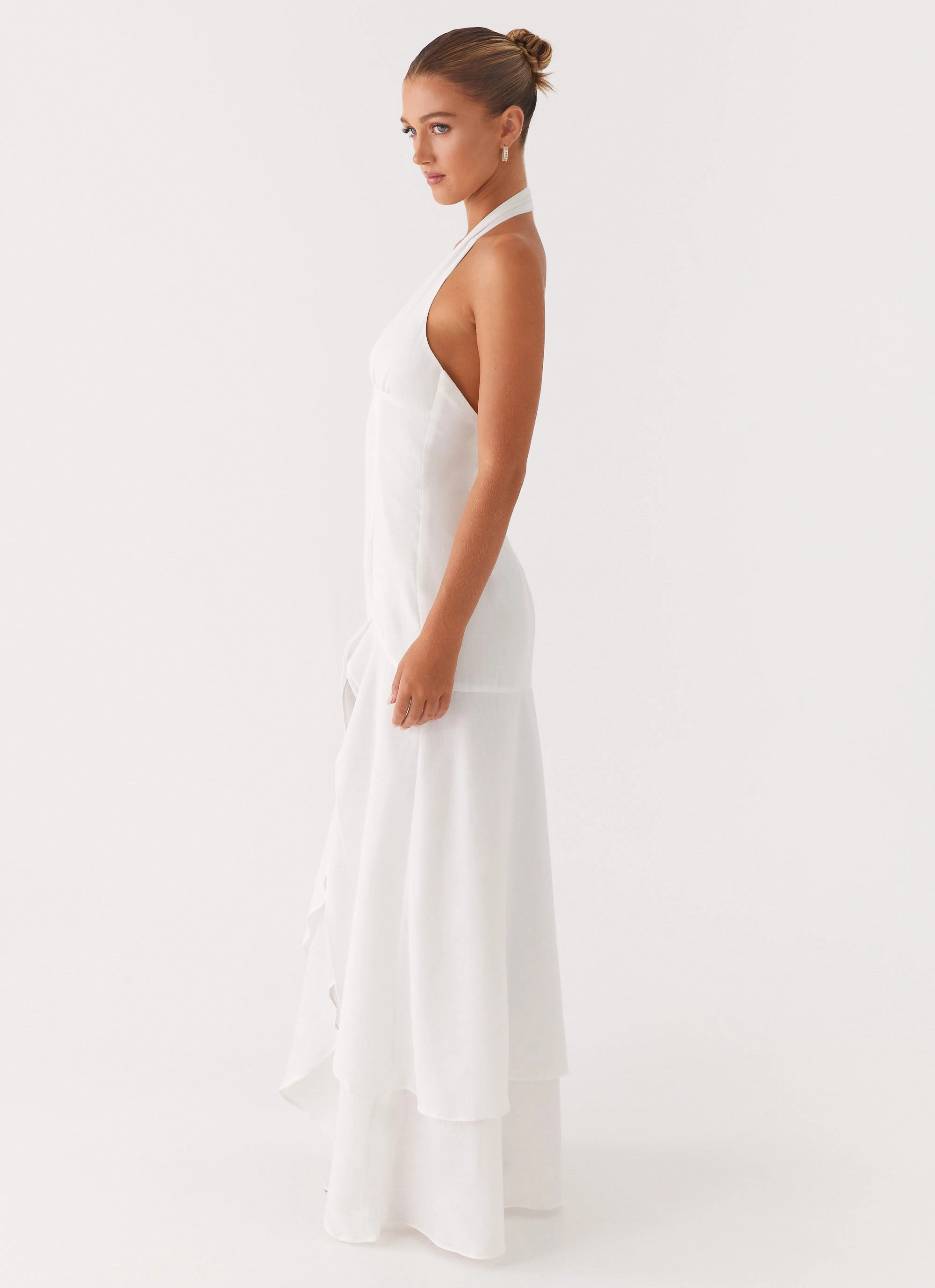Turu Maxi Dress - White Versatile Coat