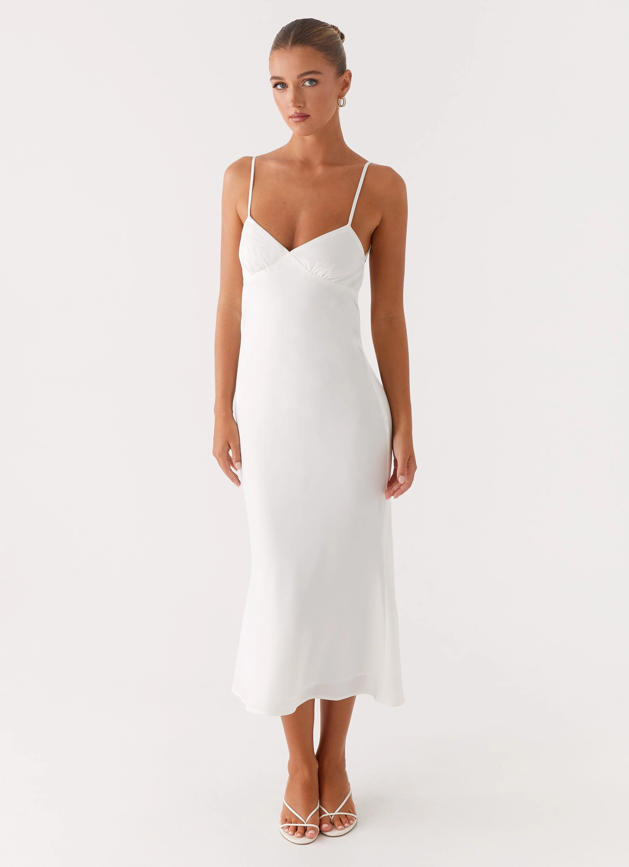 Cold Layer Bentley Midi Dress - White