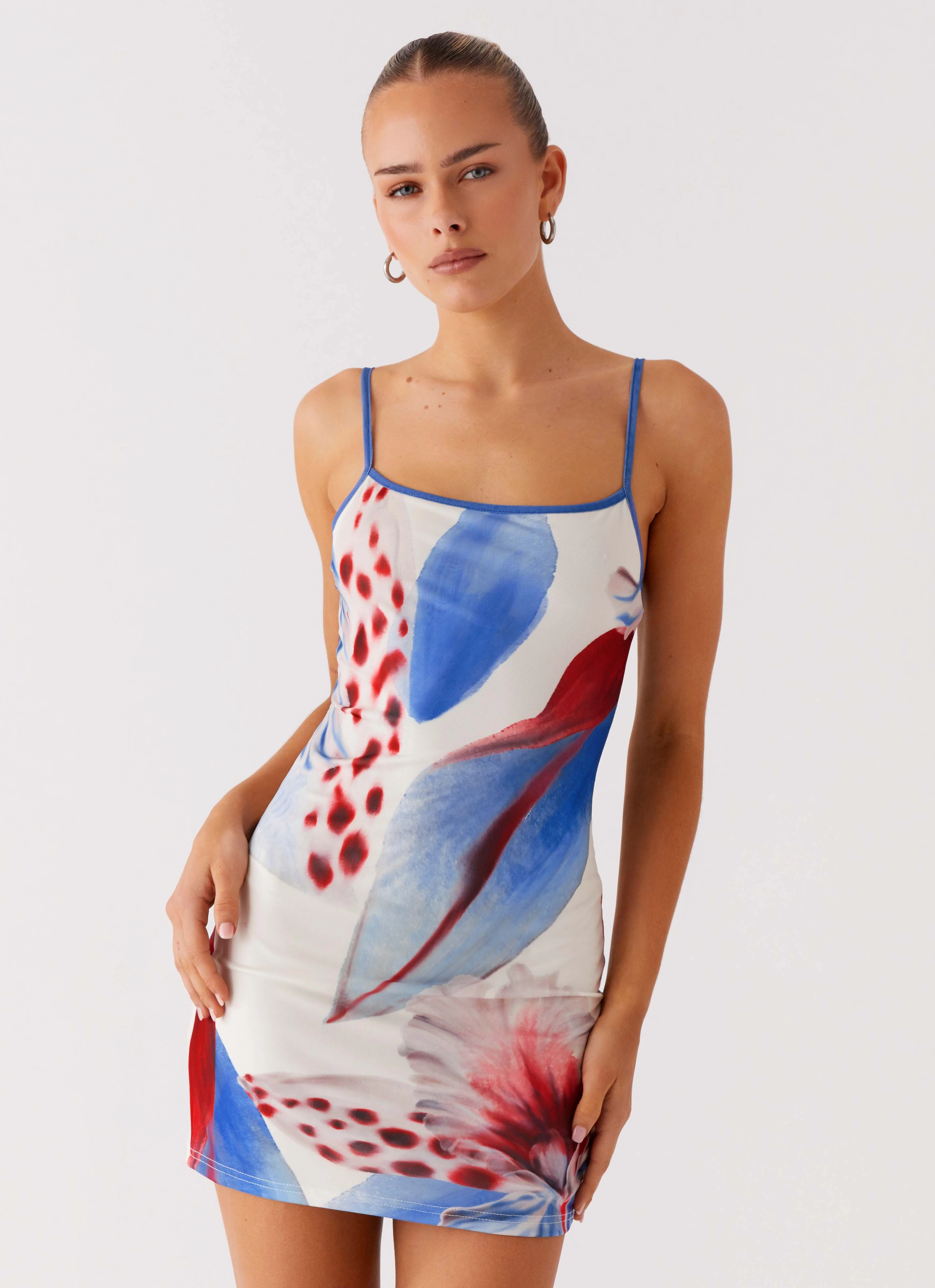 Chilly Weather Fashion Everett Mini Dress - Deep Sea Bloom