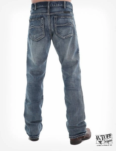 Date Night Daily Wear Work Ready Soft Cowgirl Tuff Mens Steel Medium Wash 100% Cotton Jeans