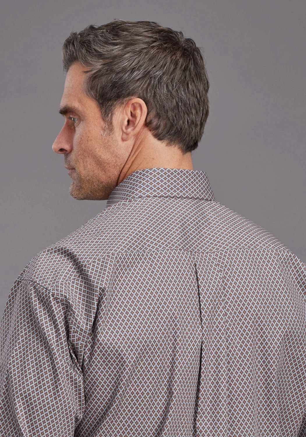 All-Purpose Wear Stetson Mens 2145 Mini Foulard Grey 100% Cotton 1 Pkt L/S Shirt