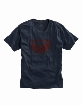 Outdoor Gear Double Stitched Hems Tin Haul Mens Navy Cotton Blend Aztec Eagle S/S T-Shirt