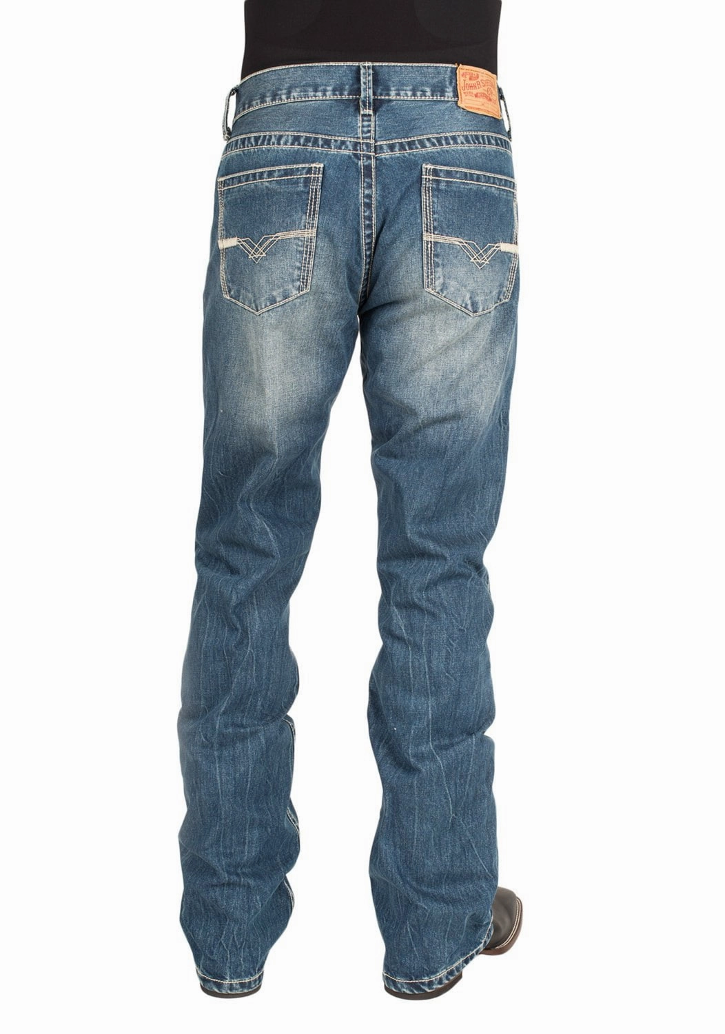 Lifestyle Outfit Stetson Mens 1014 Rocks Fit V Deco Blue 100% Cotton Jeans