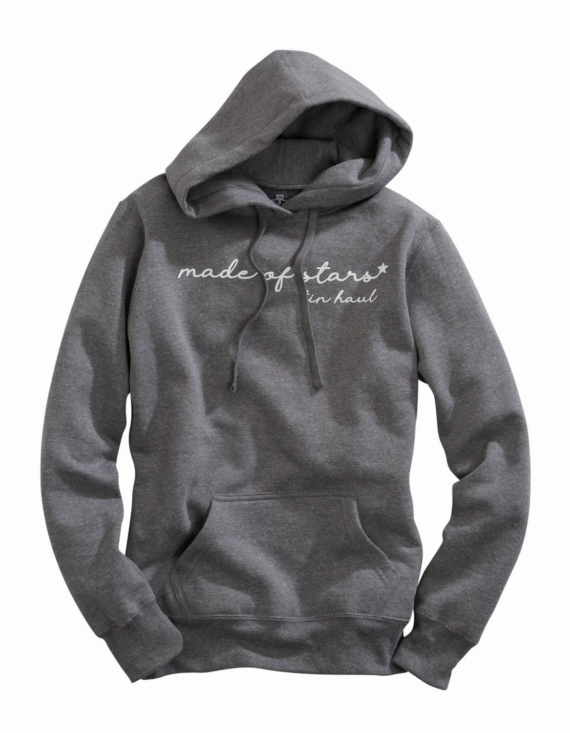 Tin Haul Womens Grey Cotton Blend Made of Stars Hoodie Clean Minimal Look