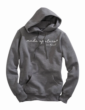 Tin Haul Womens Grey Cotton Blend Made of Stars Hoodie Waist Belt