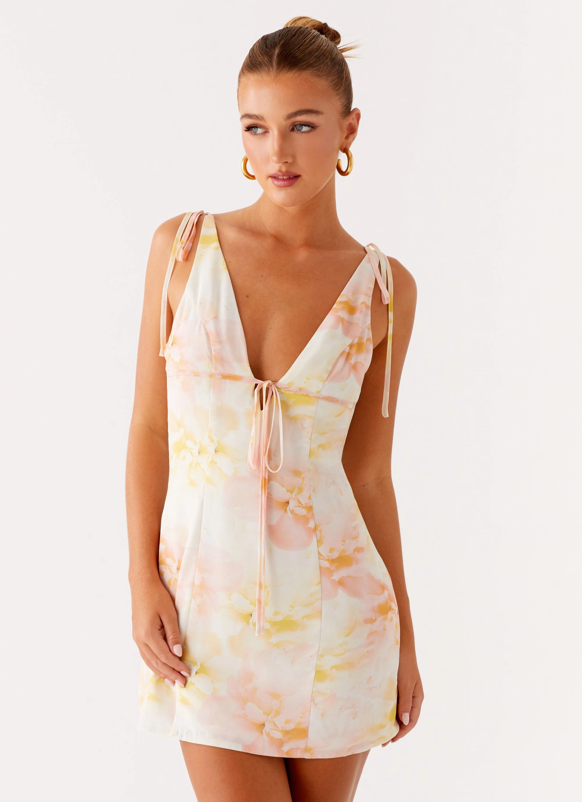 Breeze Flow Alden Mini Dress - Floral Print