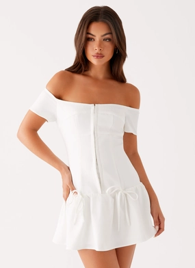Penny Mini Dress - White Timeless Appeal Weekend Style