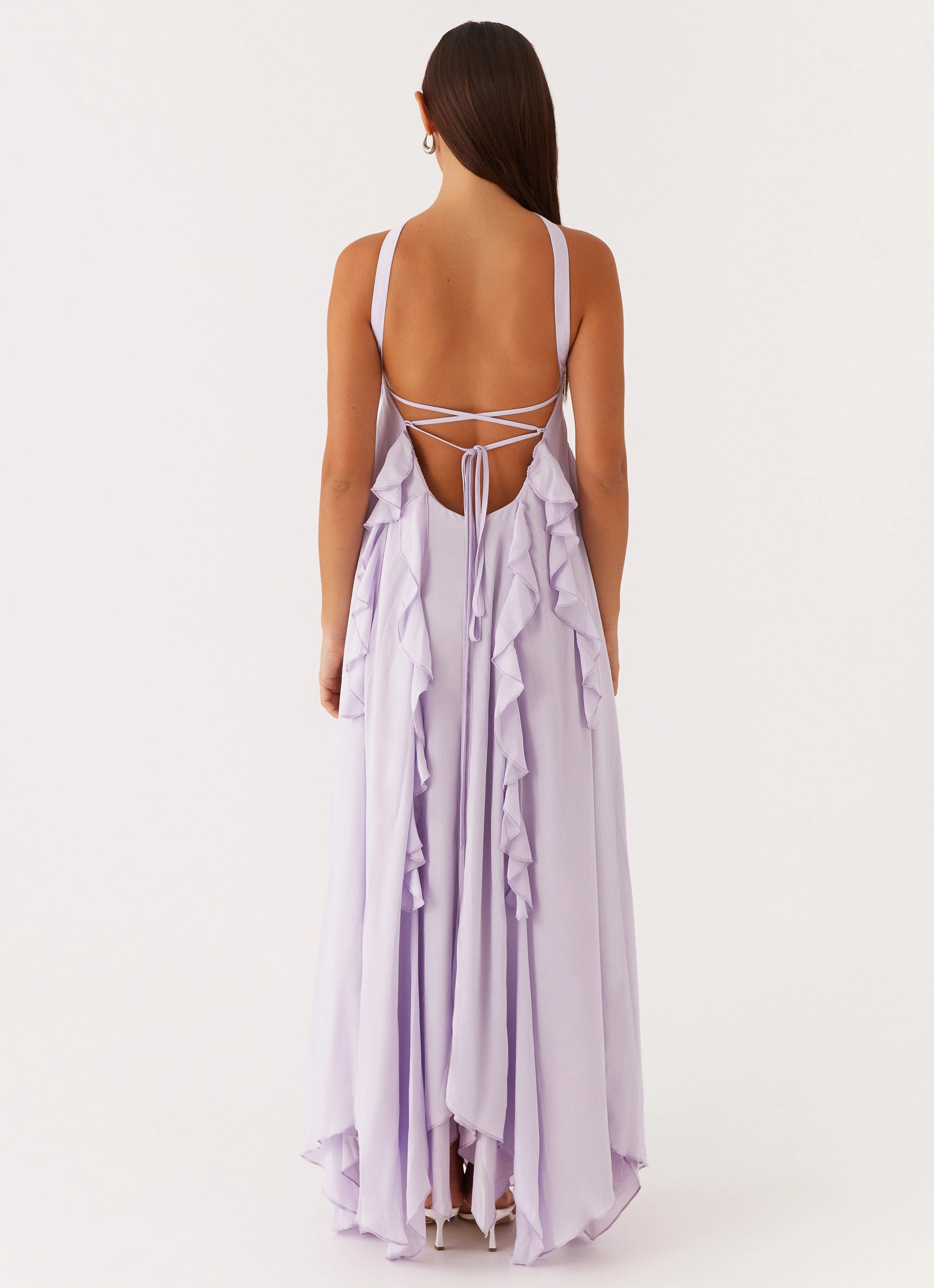 Fuzzy Jacket Florence Maxi Dress - Lilac