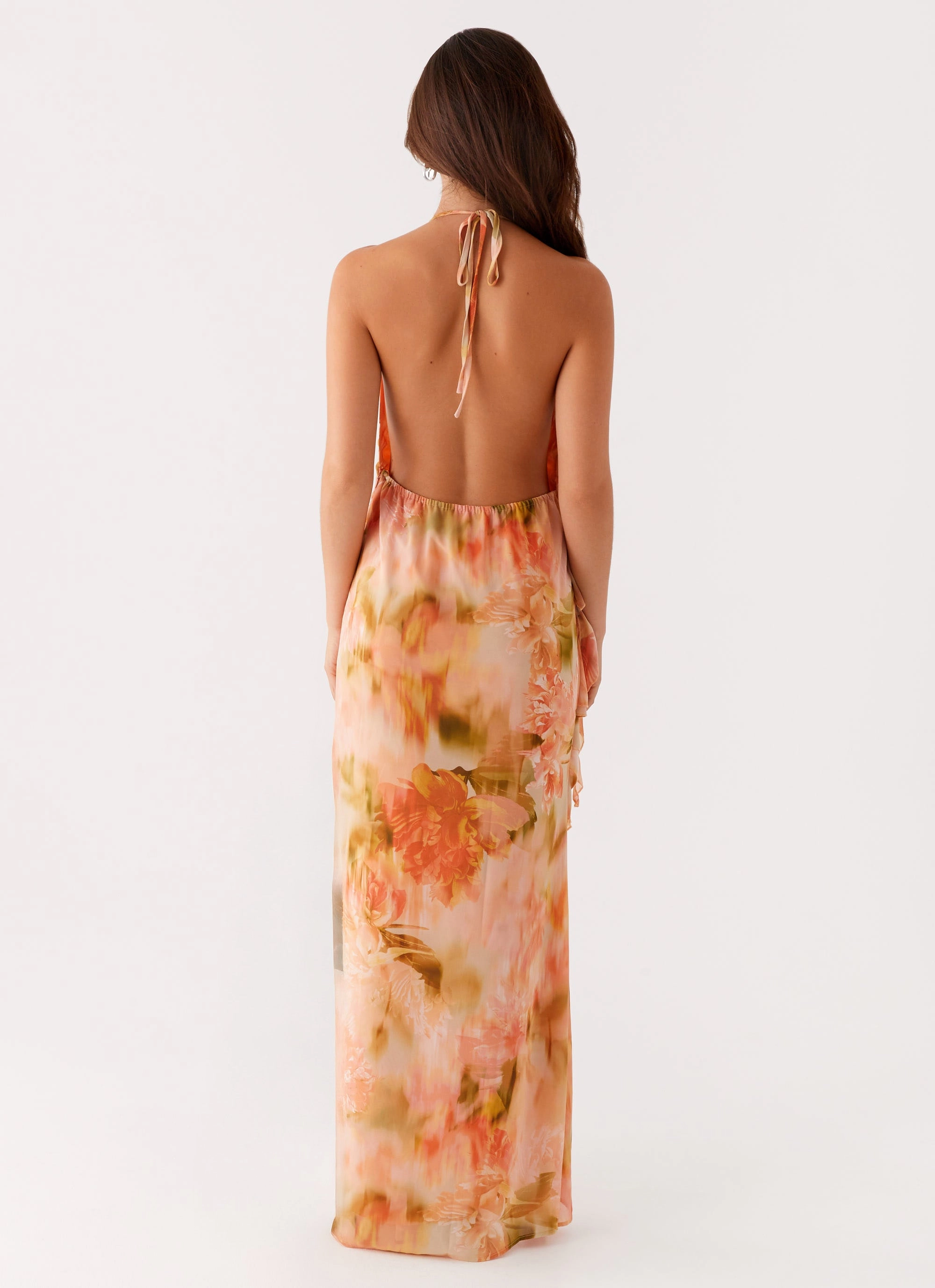Flow Friendly Diedre Rose Strappy Maxi Dress - Sunset Floral
