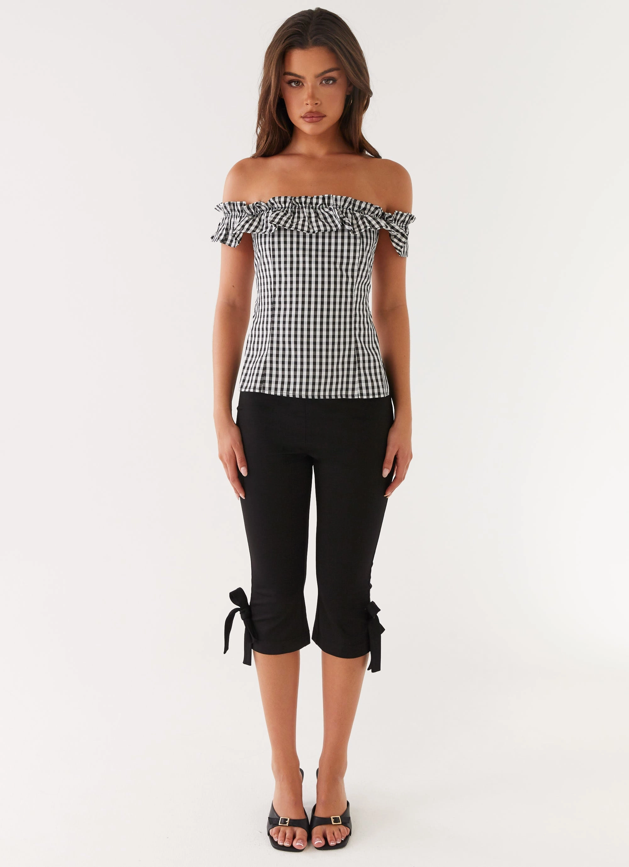 ContouredPanels Gwyneth Top - Black Gingham