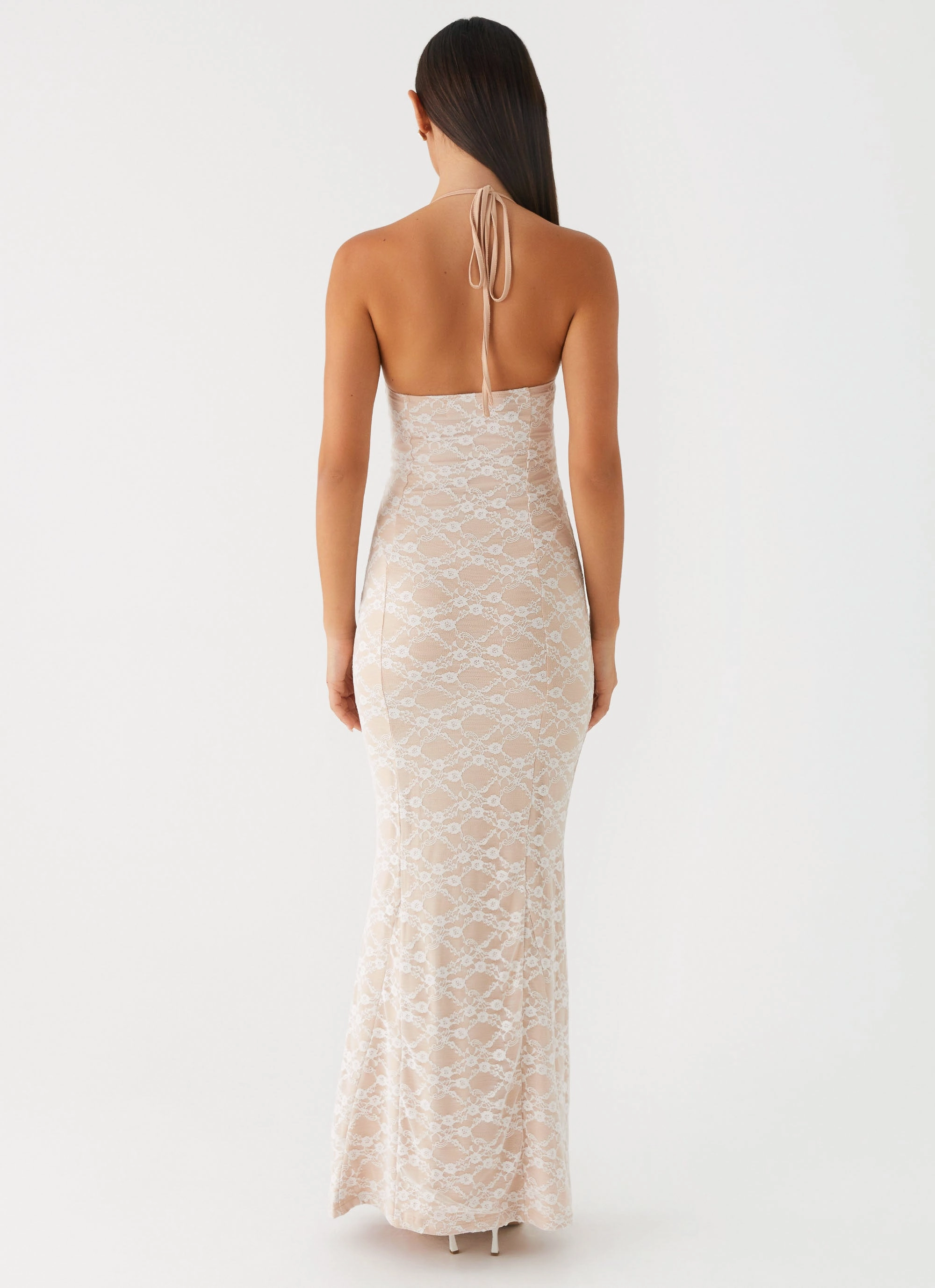 Jolina Lace Maxi Dress - White Versatile Layering Timeless Style
