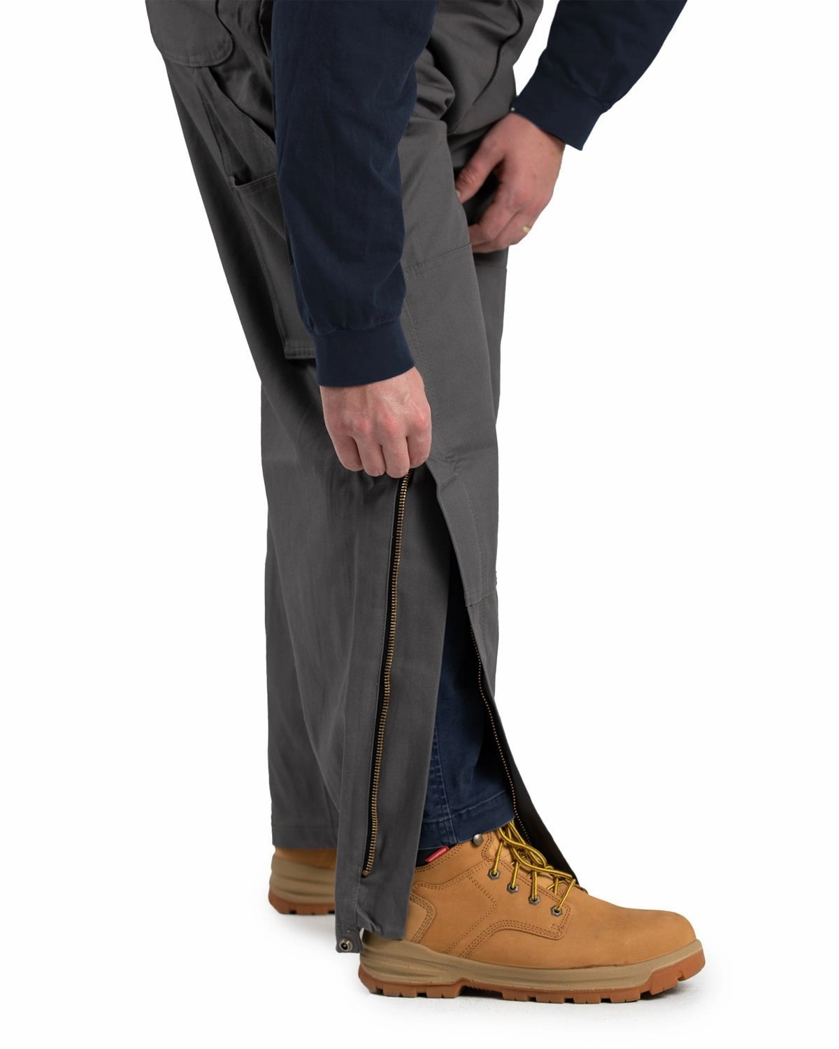 Moisture Control Fibers Berne Mens Flame Resistant Unlined Slate Bib Overall