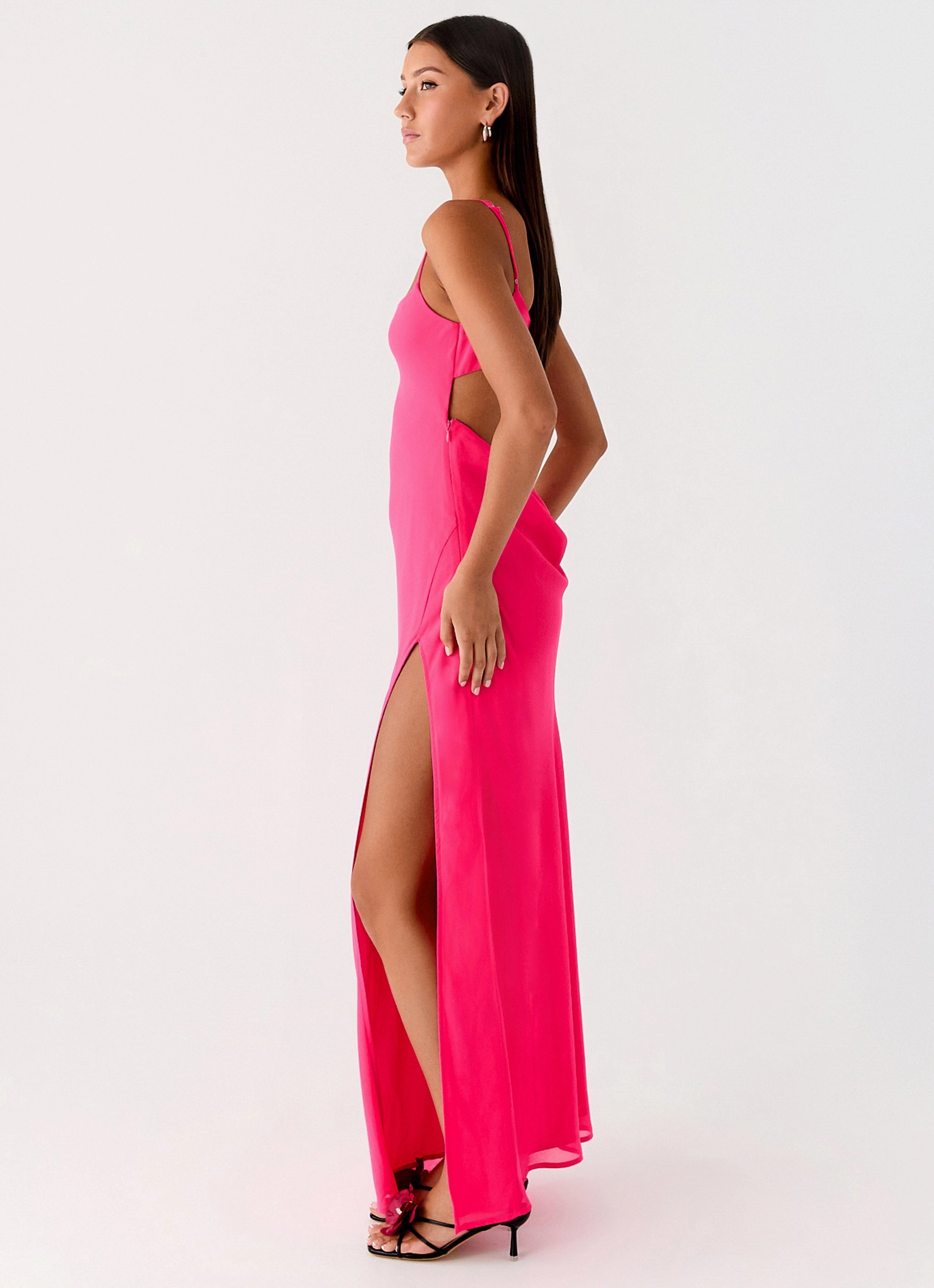 Knee Length Alouette Maxi Dress - Fuchsia