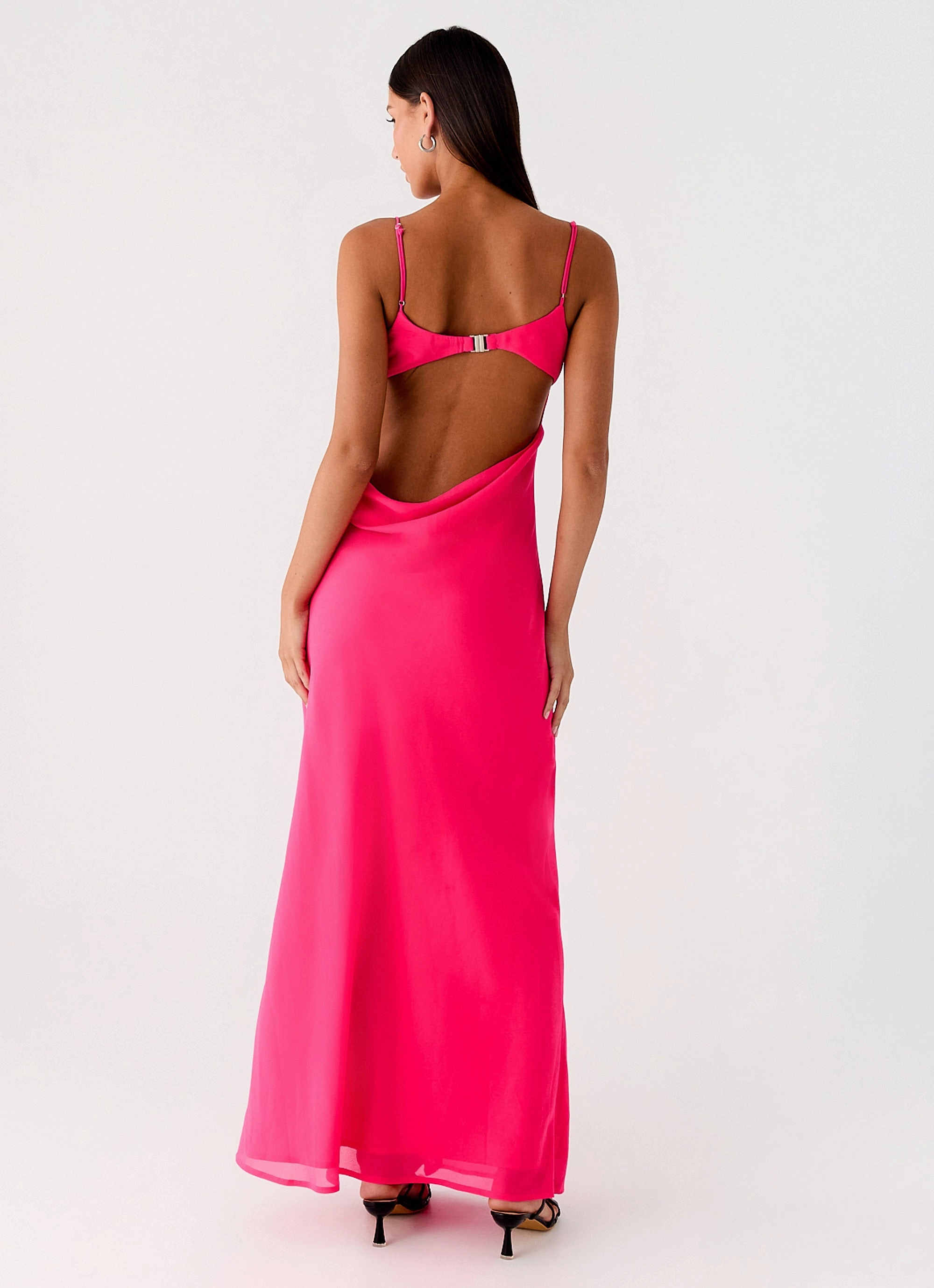 Alouette Maxi Dress - Fuchsia Chilly Weather Coat