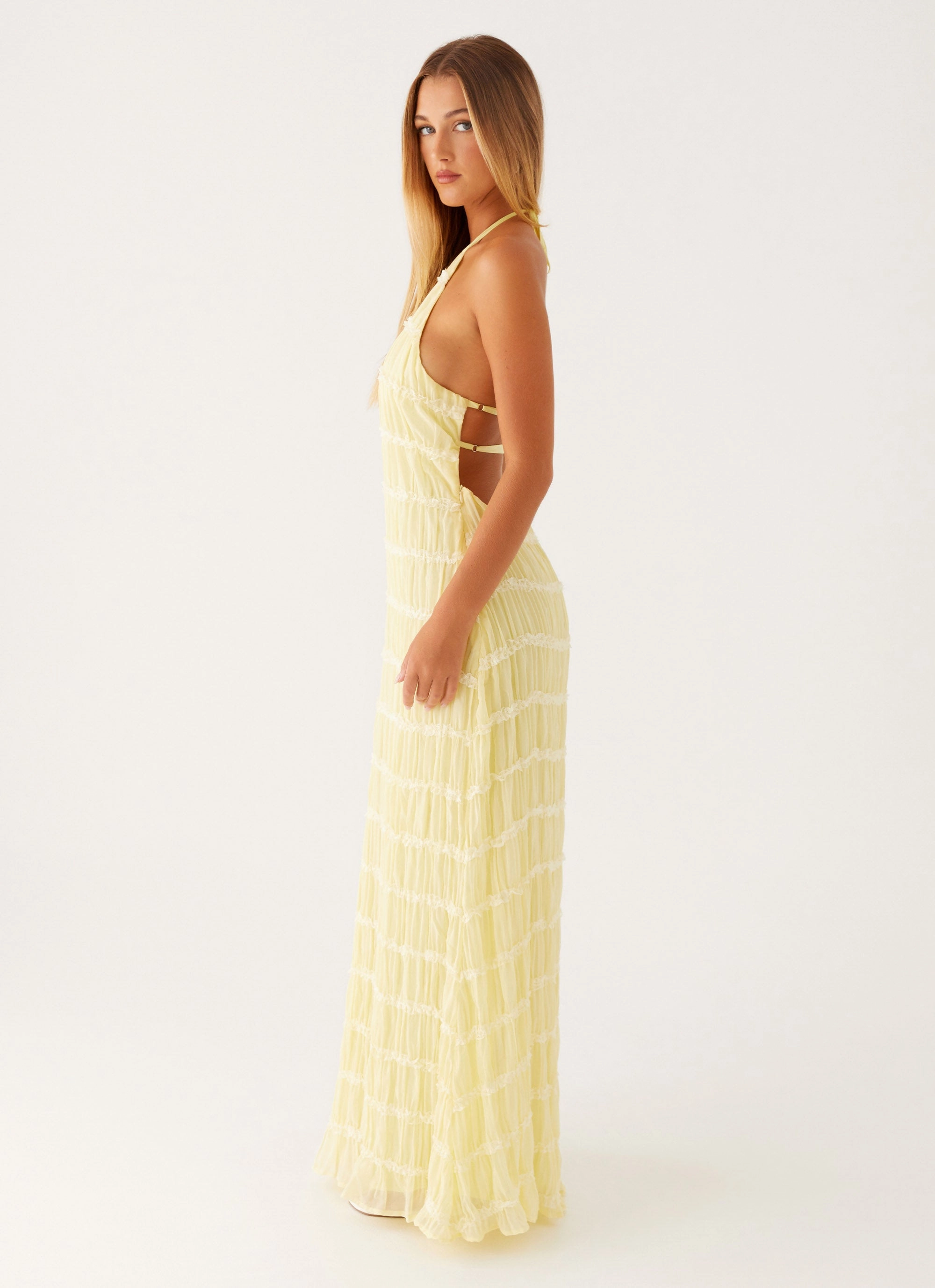Chic Fashion Packable Coat Aullie Maxi Dress - Yellow