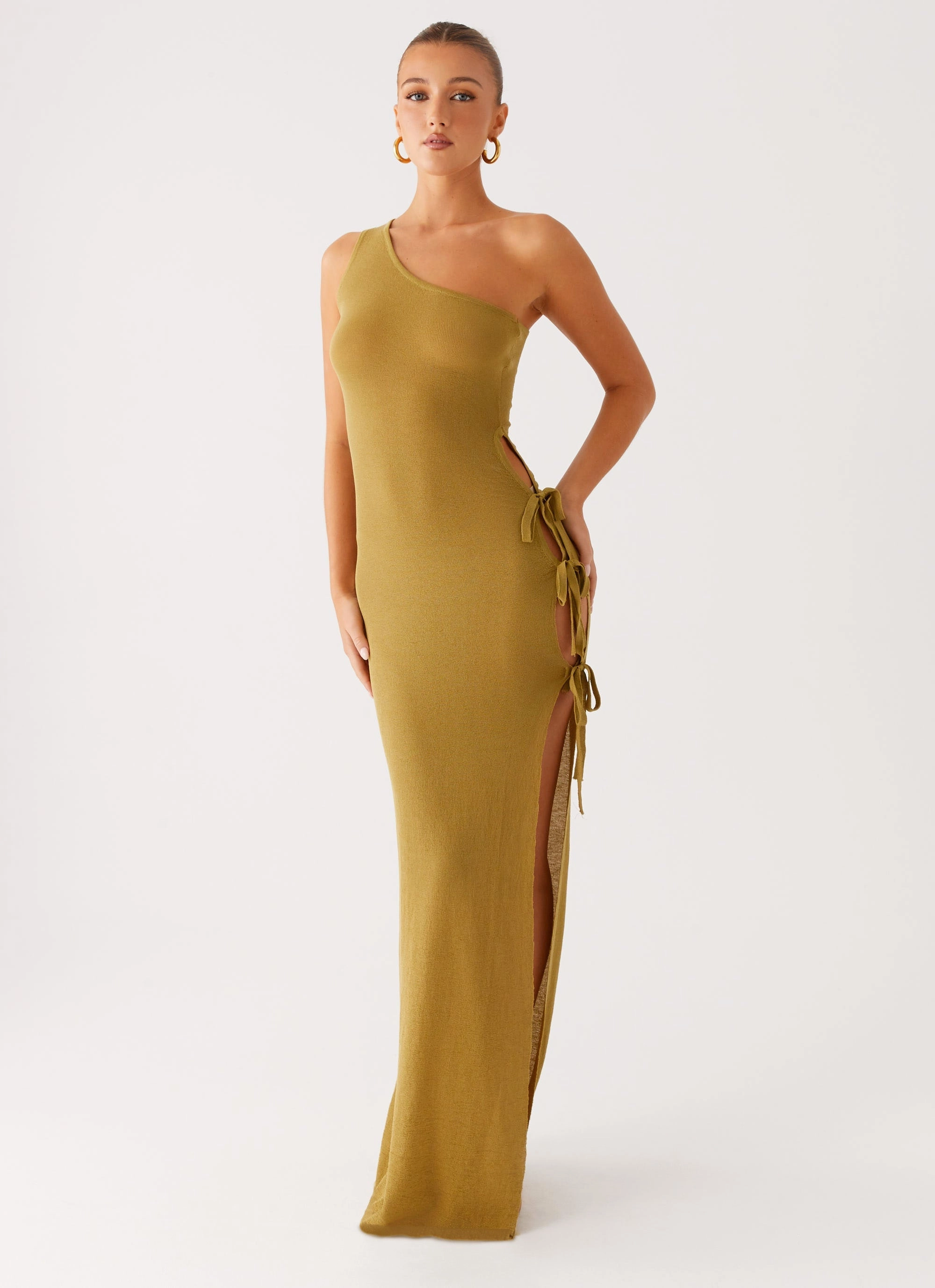 Zarnella Maxi Dress - Lime Comfortable Outerwear Luxury Outerwear
