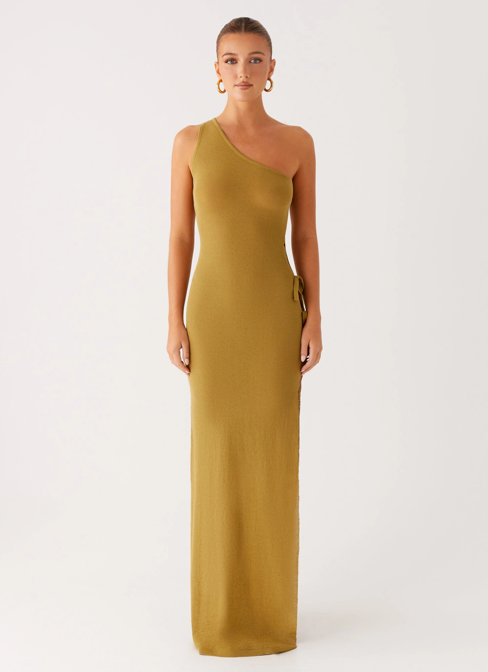 Zarnella Maxi Dress - Lime Luxury Coat