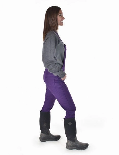 Airtight Fasteners NonRestrictive Cut Cowgirl Tuff Womens WHPH Tuck In Purple Nylon Bib Overall