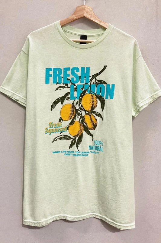 Moisture Management Fabric Fresh Lemon Graphic Tee S-XL