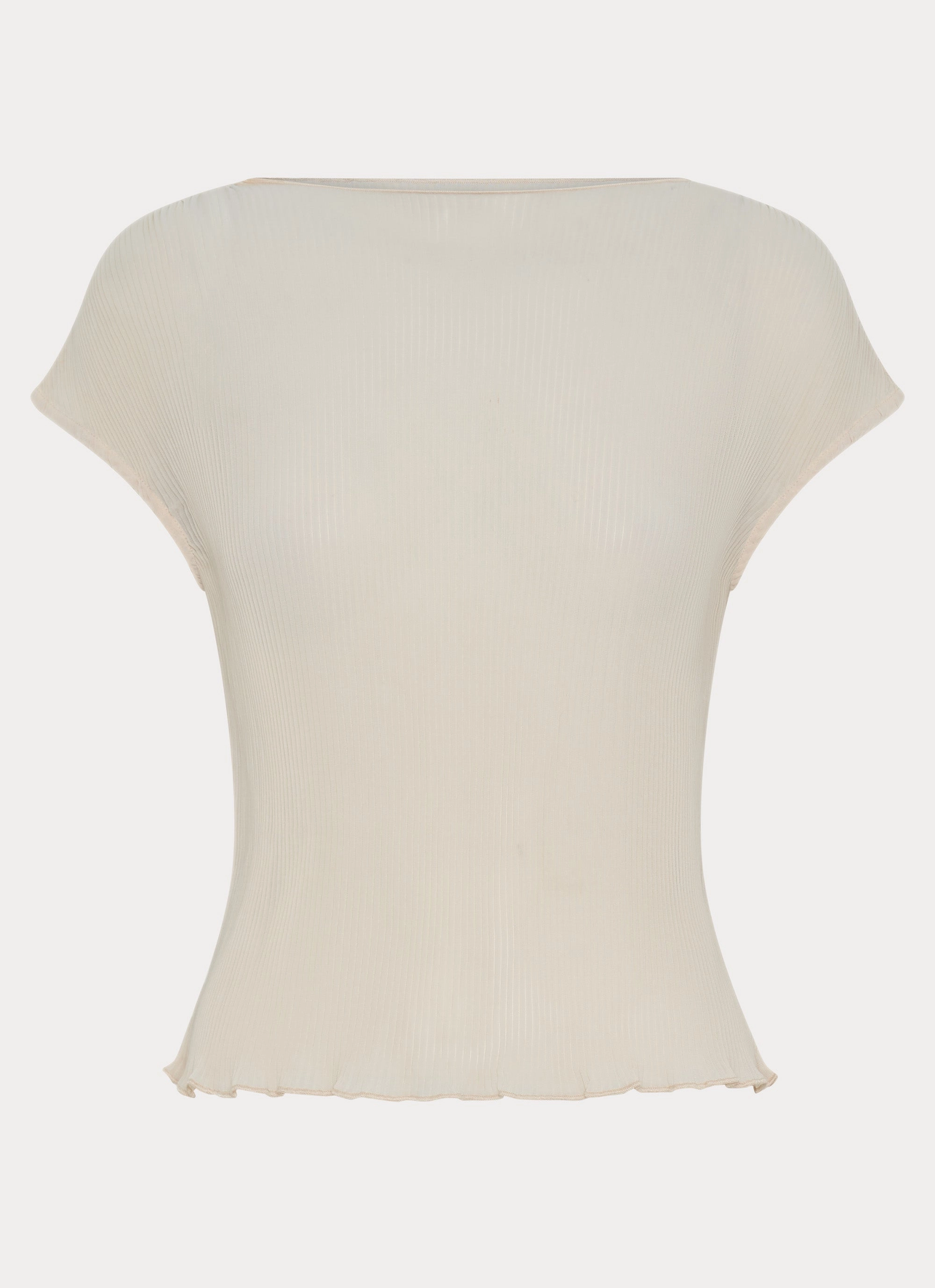 Gemma Cap Sleeve Top - Ivory Wear Resistant Fabric