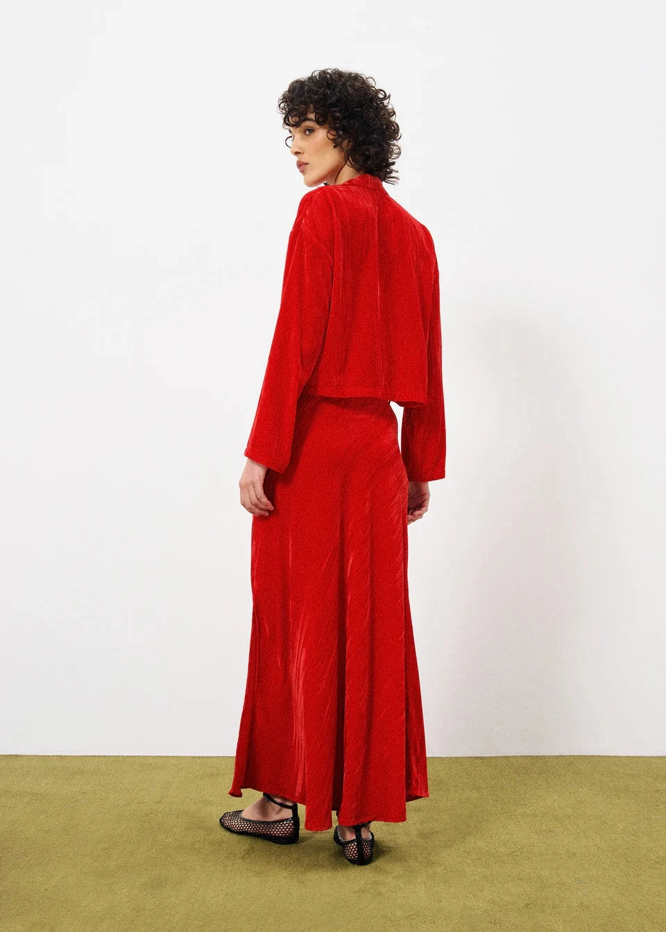 FRNCH Aidee Blouse Ribbed collar