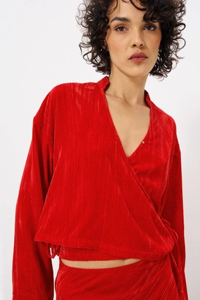 FRNCH Aidee Blouse Textured Weave