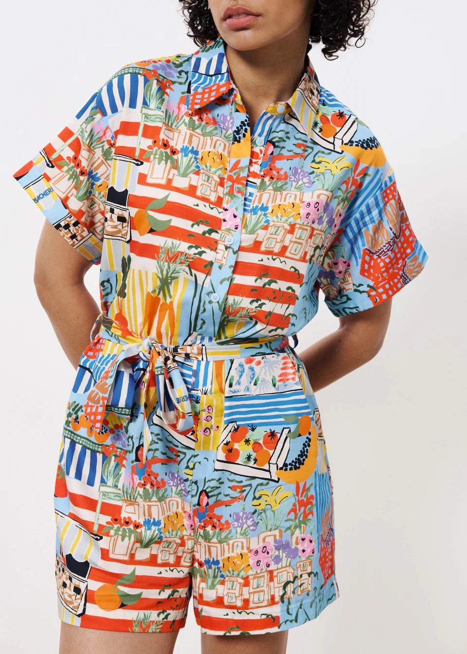 FRNCH Clemire Romper WrinkleFreeFinish