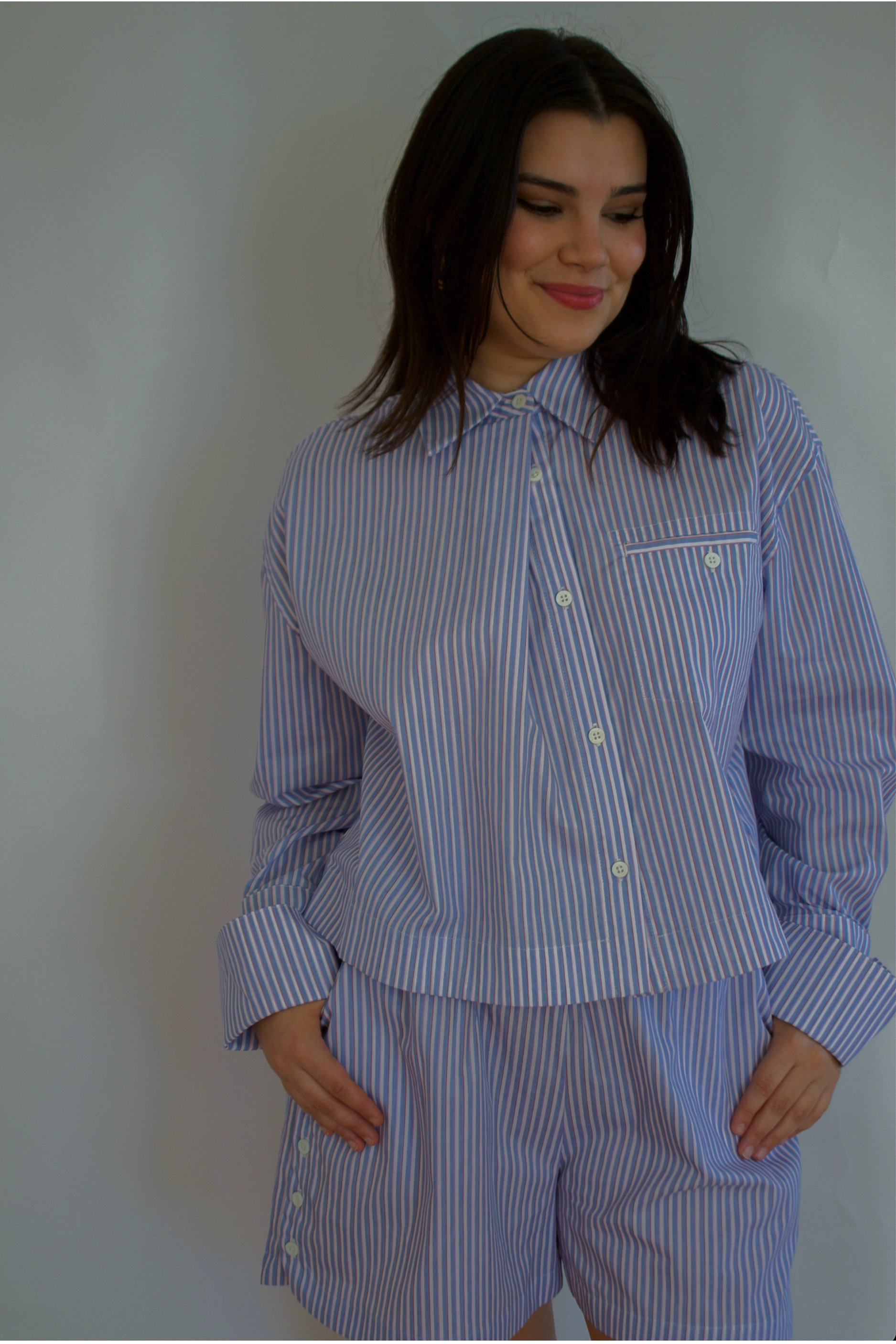 DoubleLayered Neckline TaglessCollar FRNCH Naela Shirt