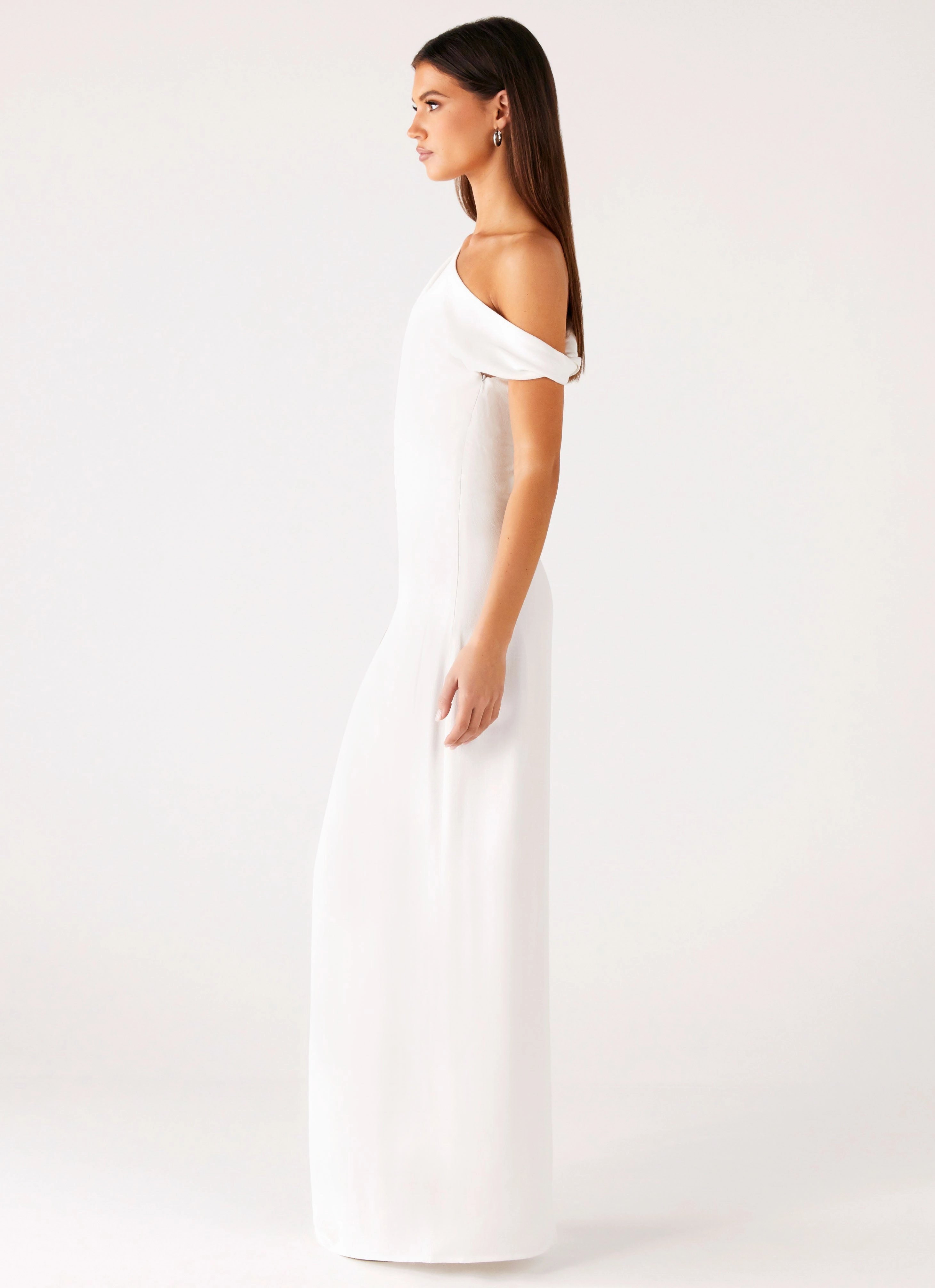 Windproof Coat Mckenna Maxi Dress - White