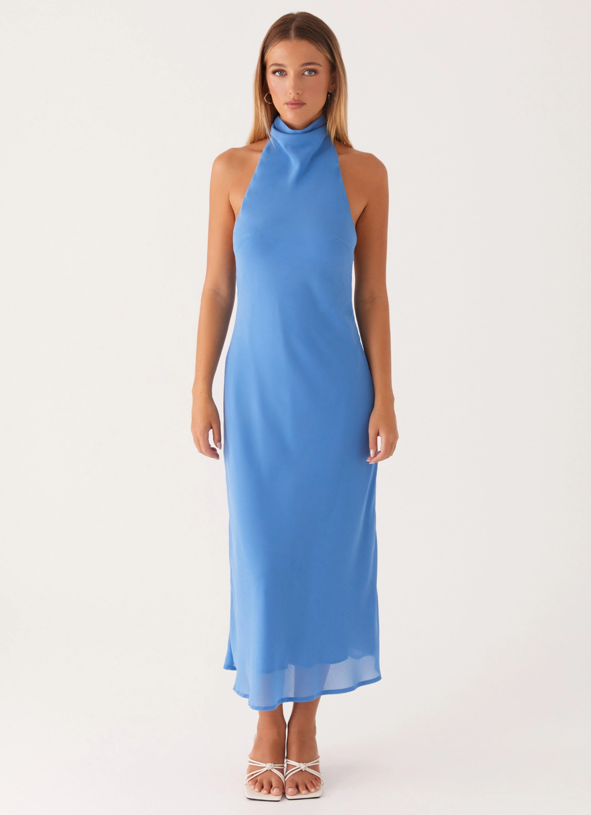 Shelly Midi Dress - Azure Down Filled Thermal Fashion