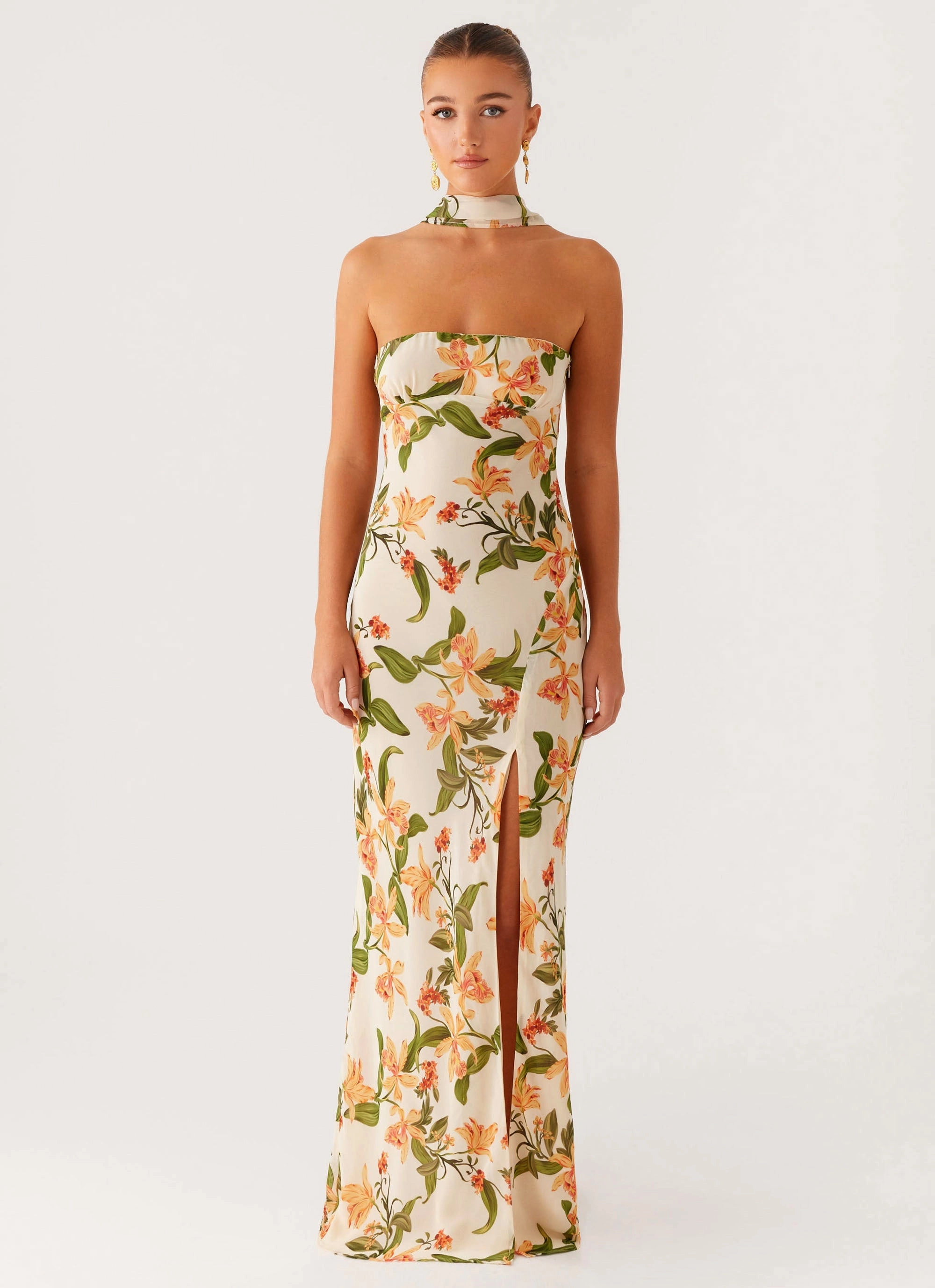 Gali Strapless Maxi Dress - Floral Print Gender Free