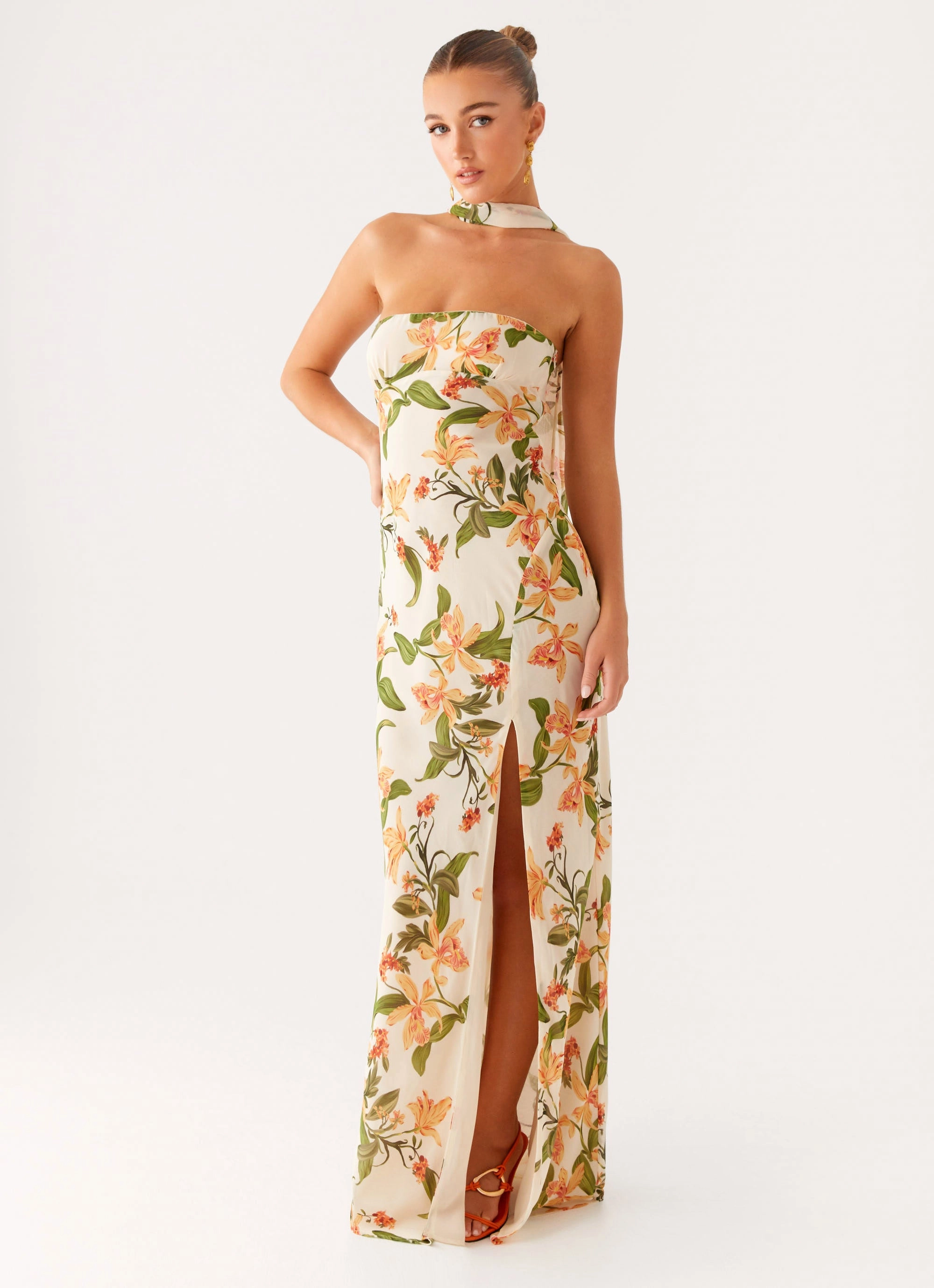Gali Strapless Maxi Dress - Floral Print Mini-Length