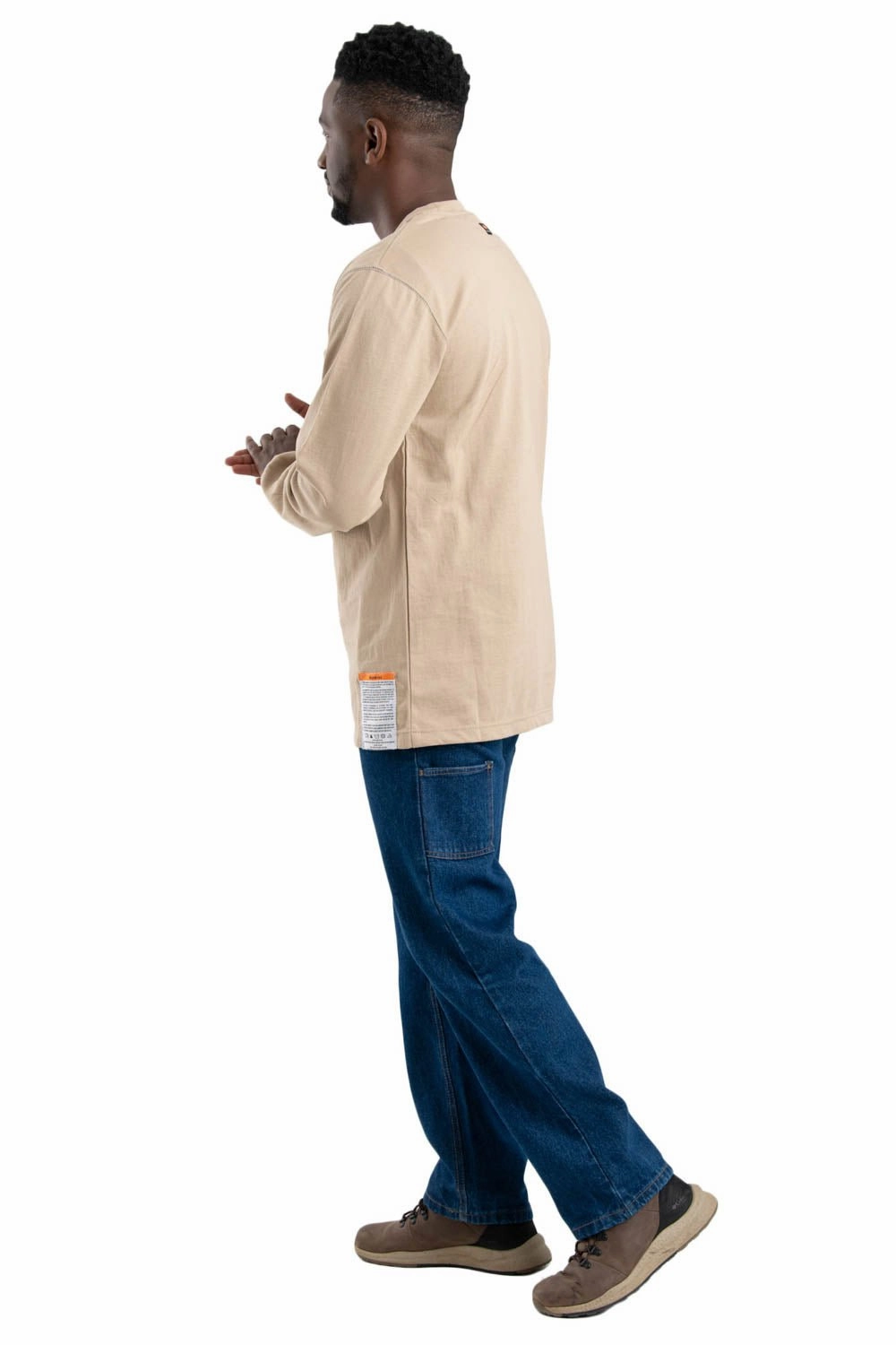 Berne Mens Khaki 100% Cotton FR Crew Neck T-Shirt S/S Hooded Option Creative Professional