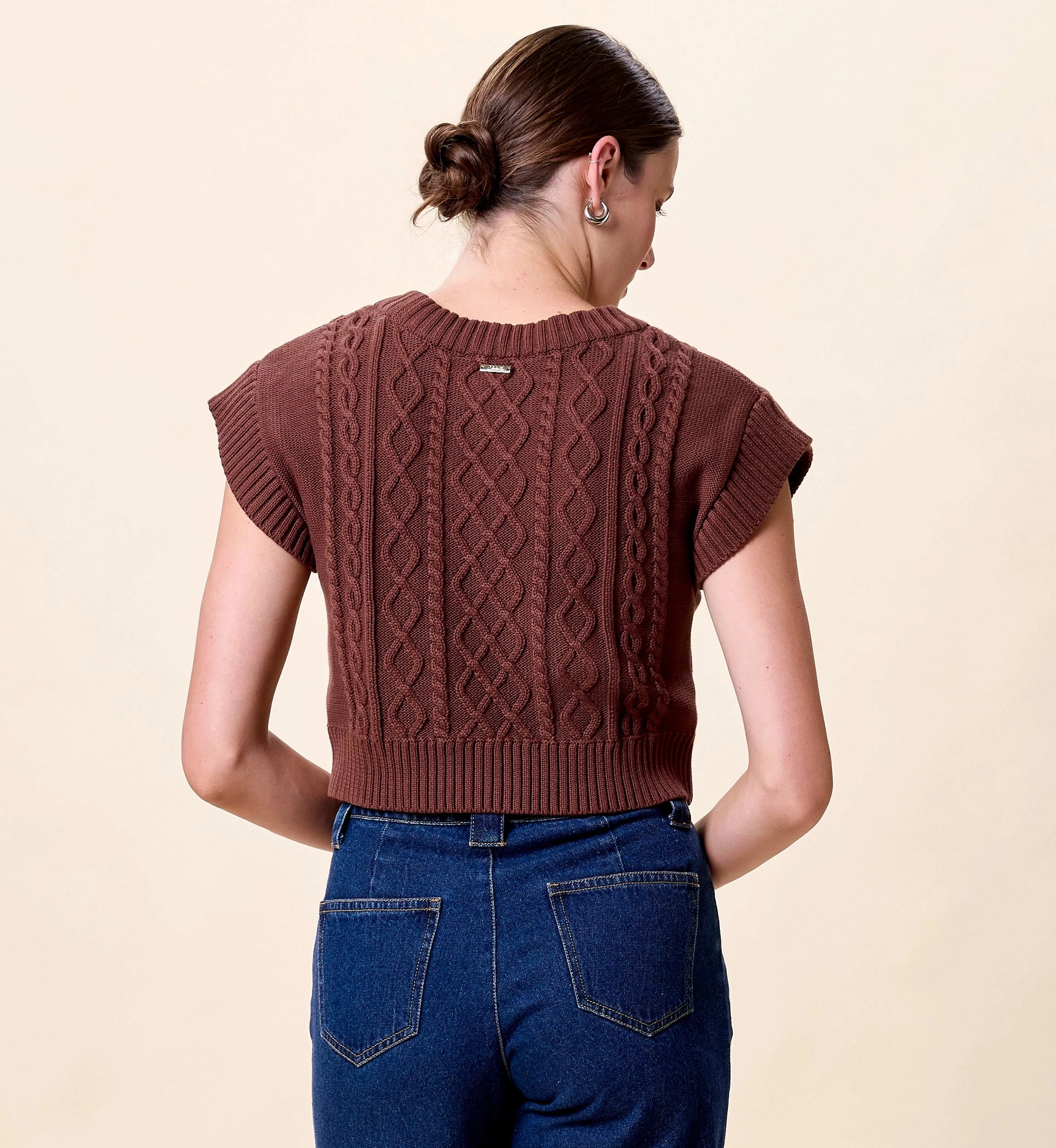 ConvertibleCollar summer top Gigi Sweater | Cocoa