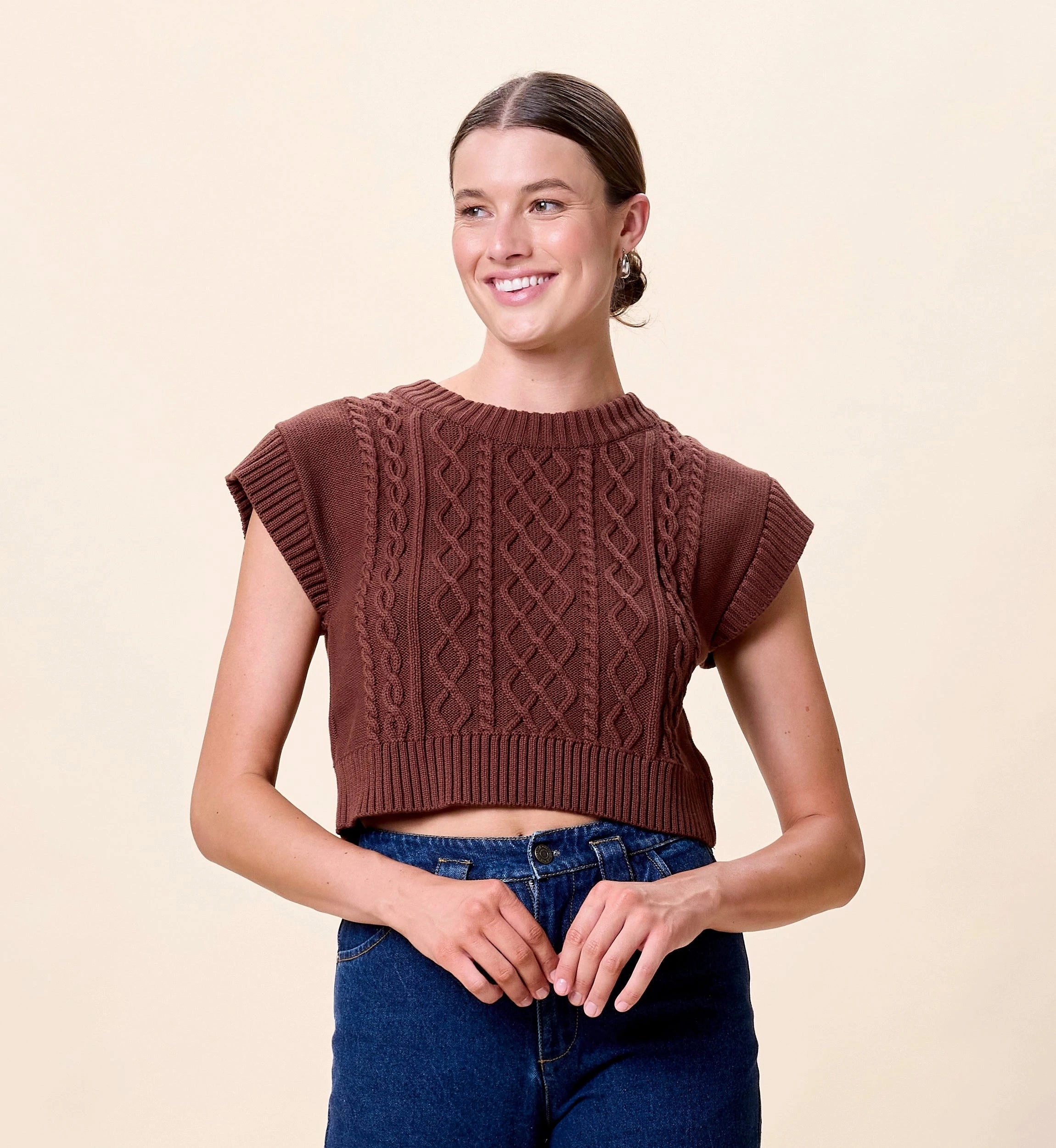 Gigi Sweater | Cocoa Shape Retention Fabric