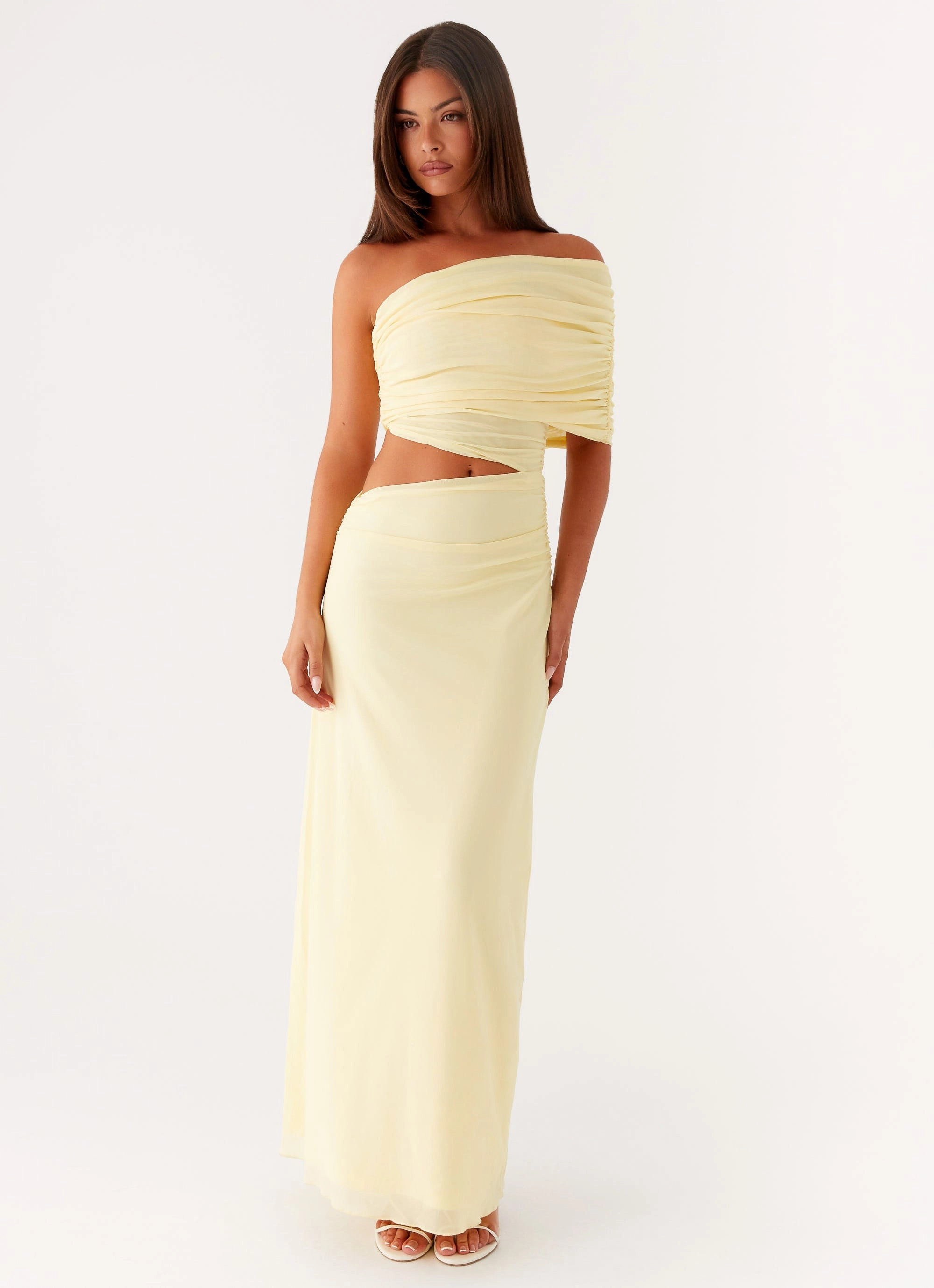Long Sleeve Street Ready Gillian Maxi Dress - Yellow