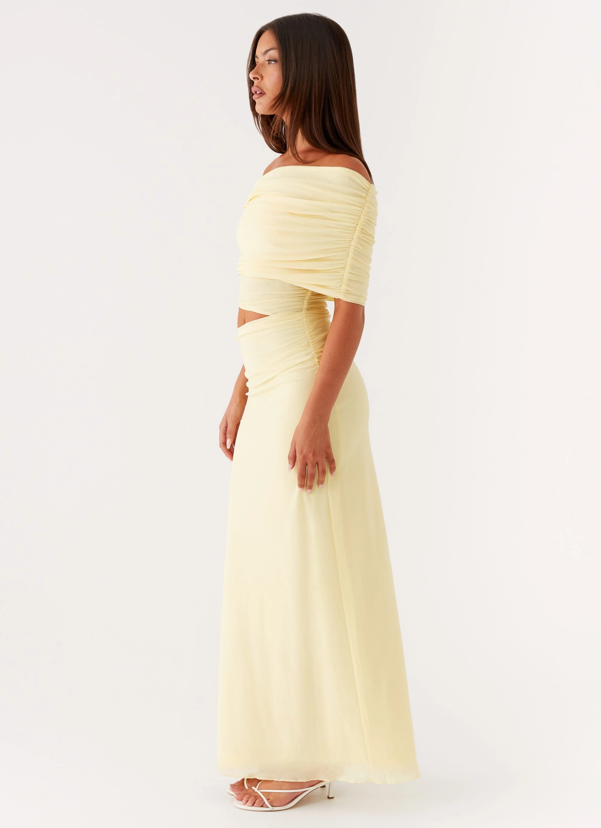 Gillian Maxi Dress - Yellow Cashmere Blend