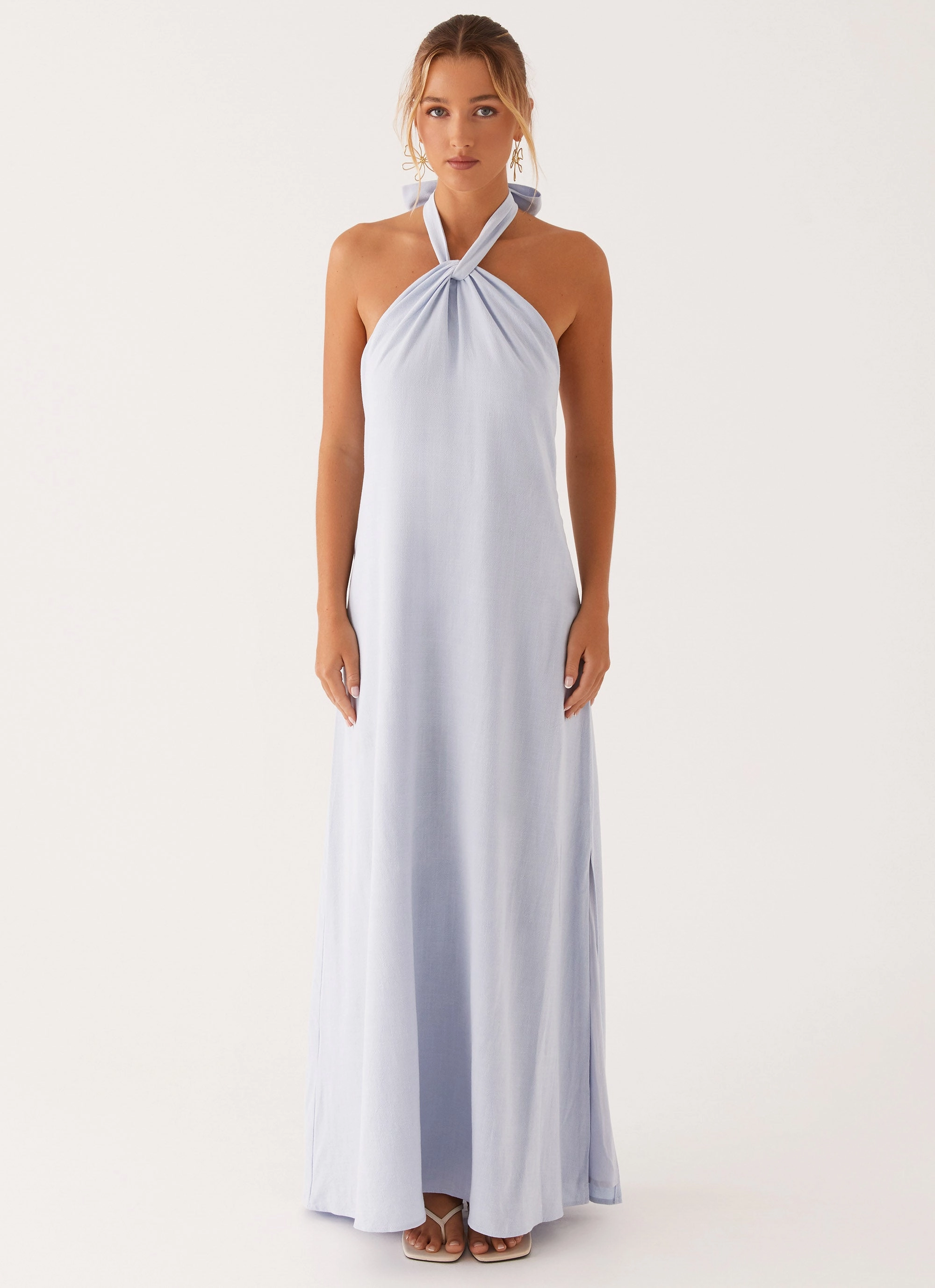 Heavy Coat Golden Child Linen Maxi Dress - Blue